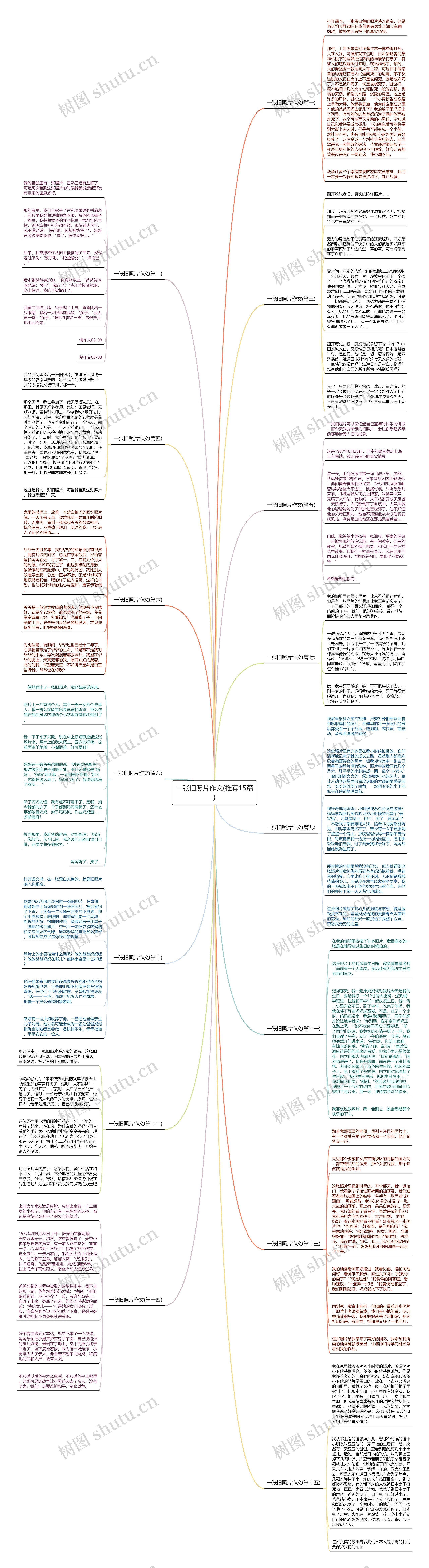 一张旧照片作文(推荐15篇)思维导图