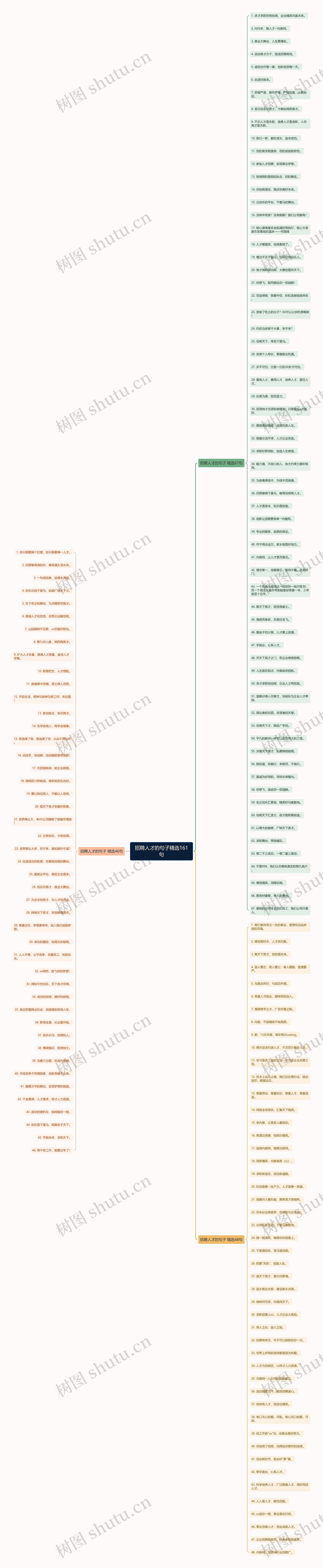 招聘人才的句子精选161句思维导图