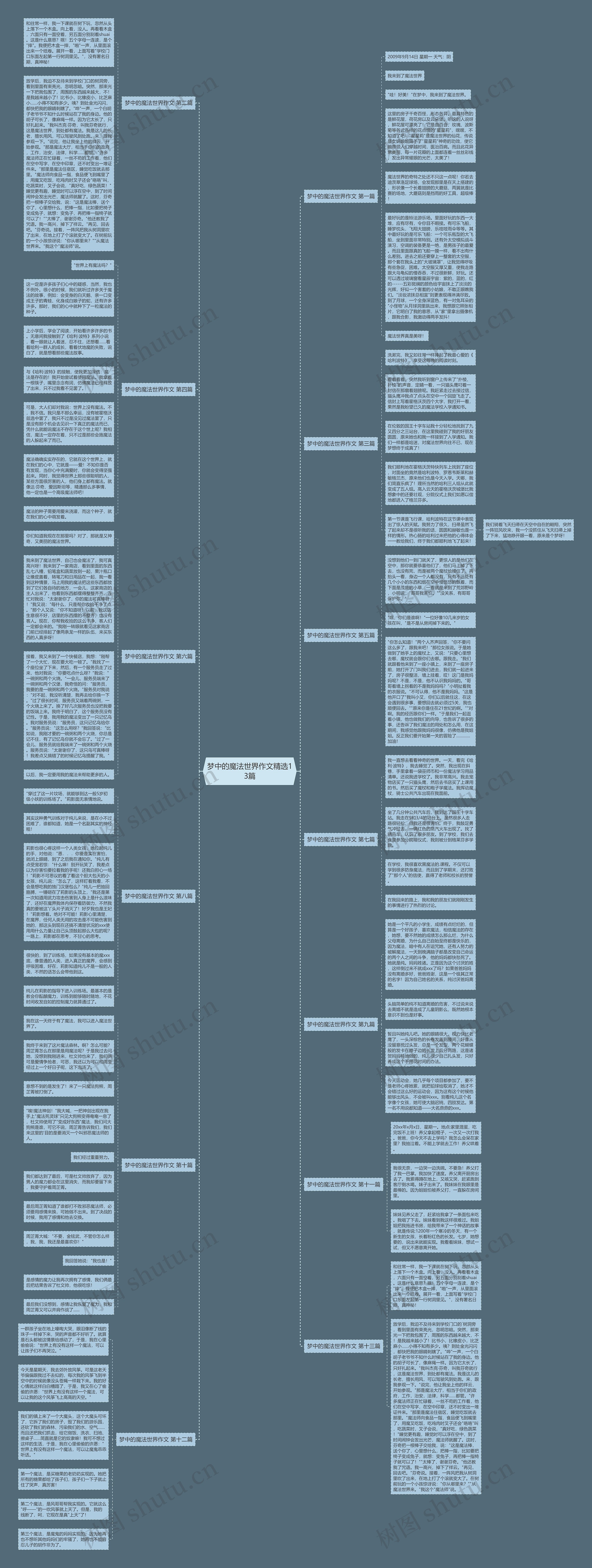 梦中的魔法世界作文精选13篇思维导图