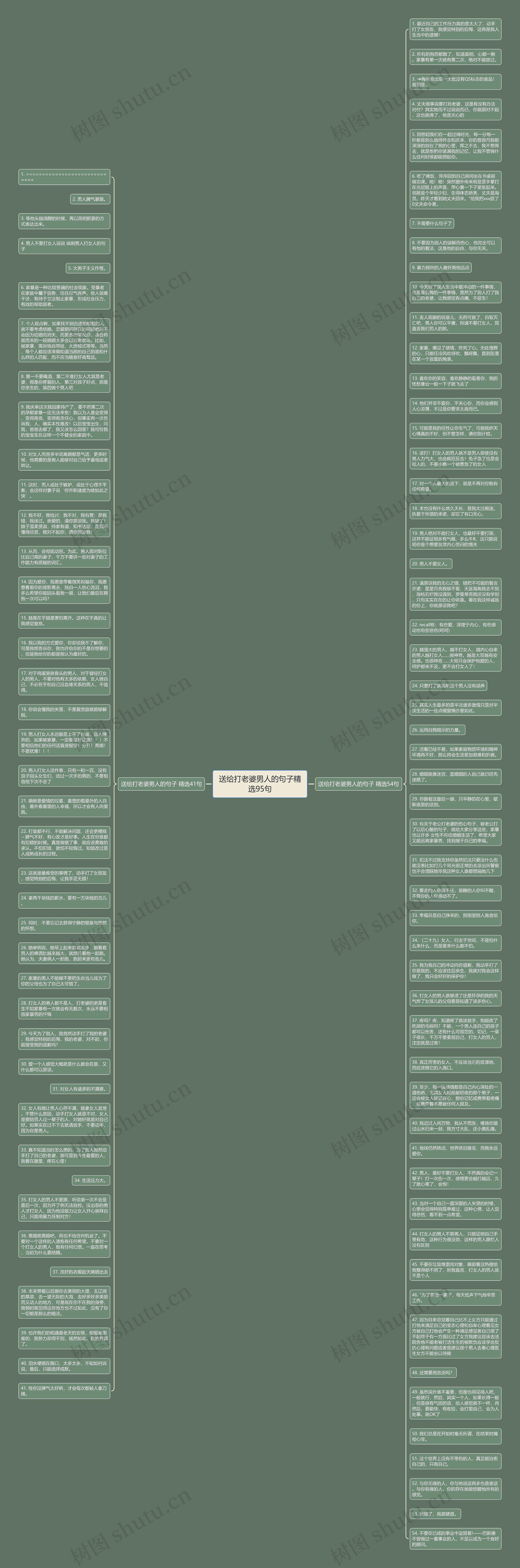 送给打老婆男人的句子精选95句思维导图
