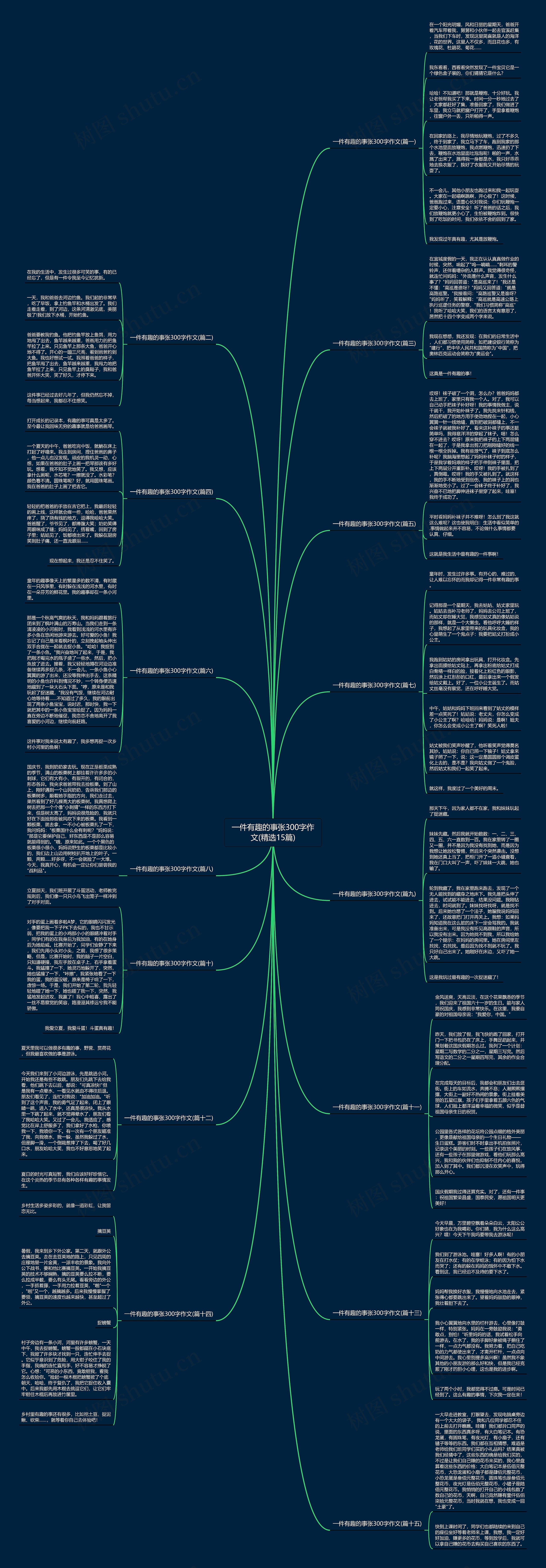 一件有趣的事张300字作文(精选15篇)思维导图