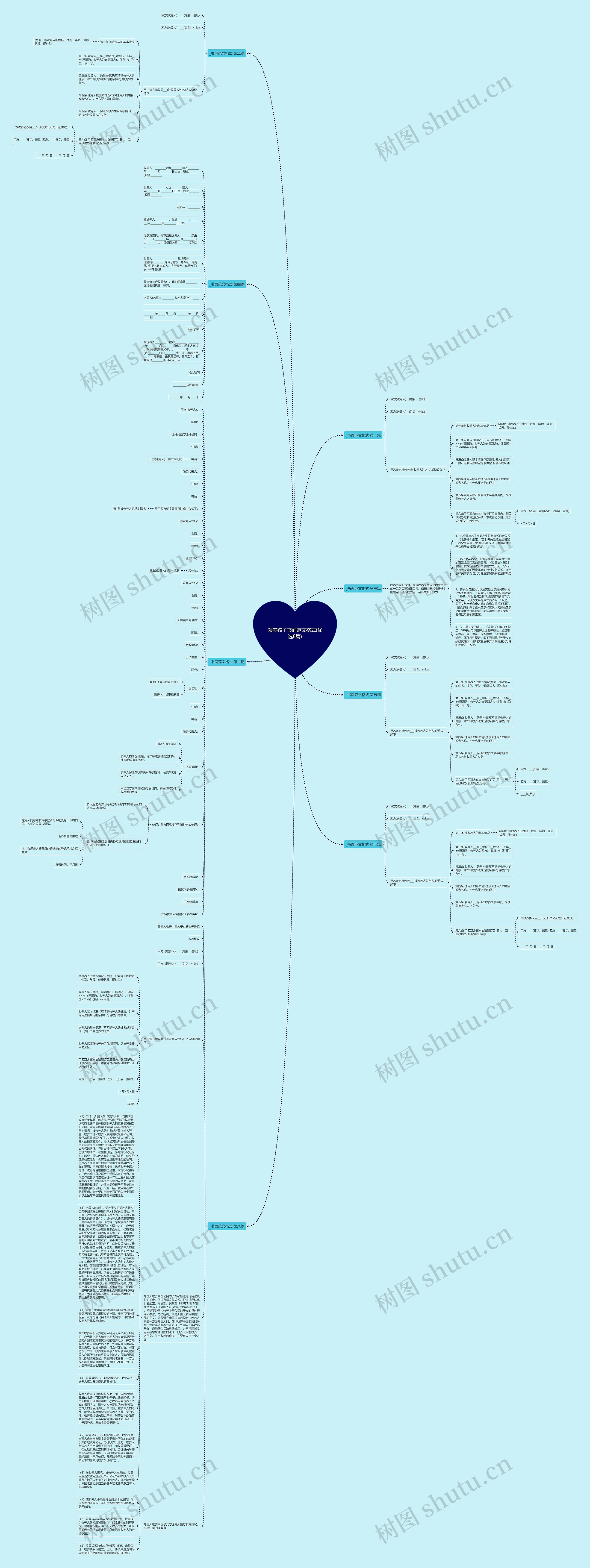 领养孩子书面范文格式(优选8篇)思维导图