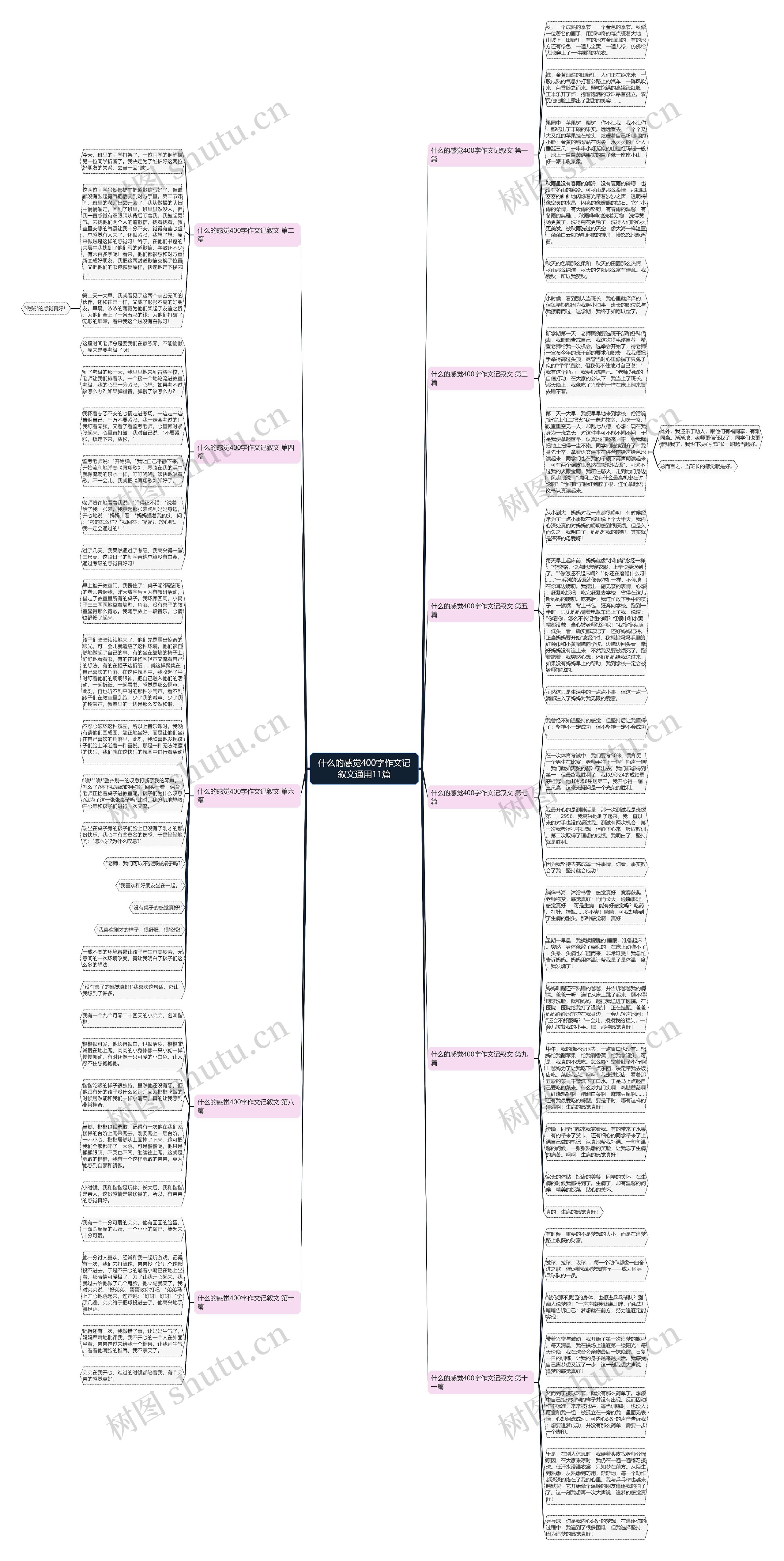 什么的感觉400字作文记叙文通用11篇思维导图