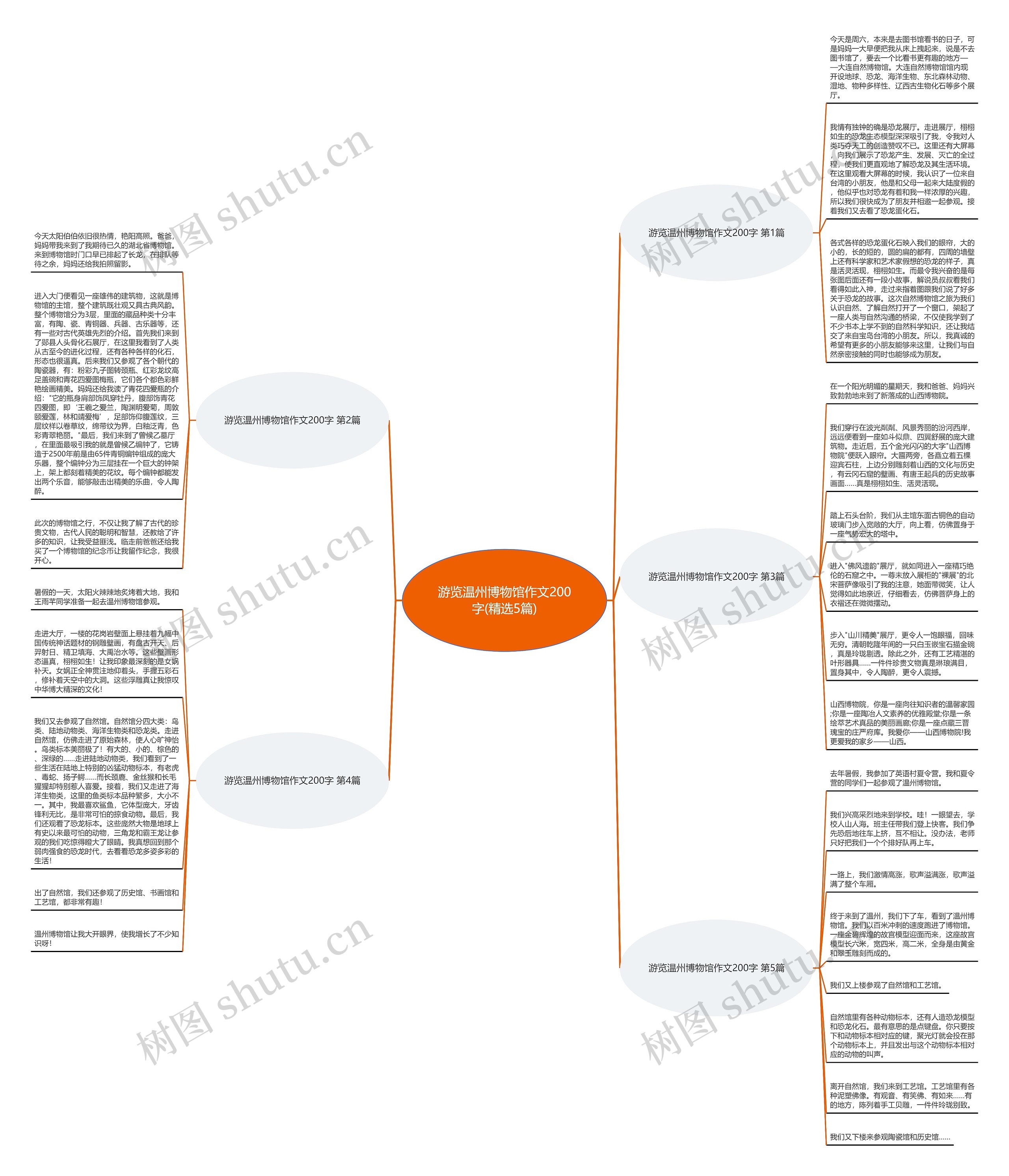 游览温州博物馆作文200字(精选5篇)思维导图