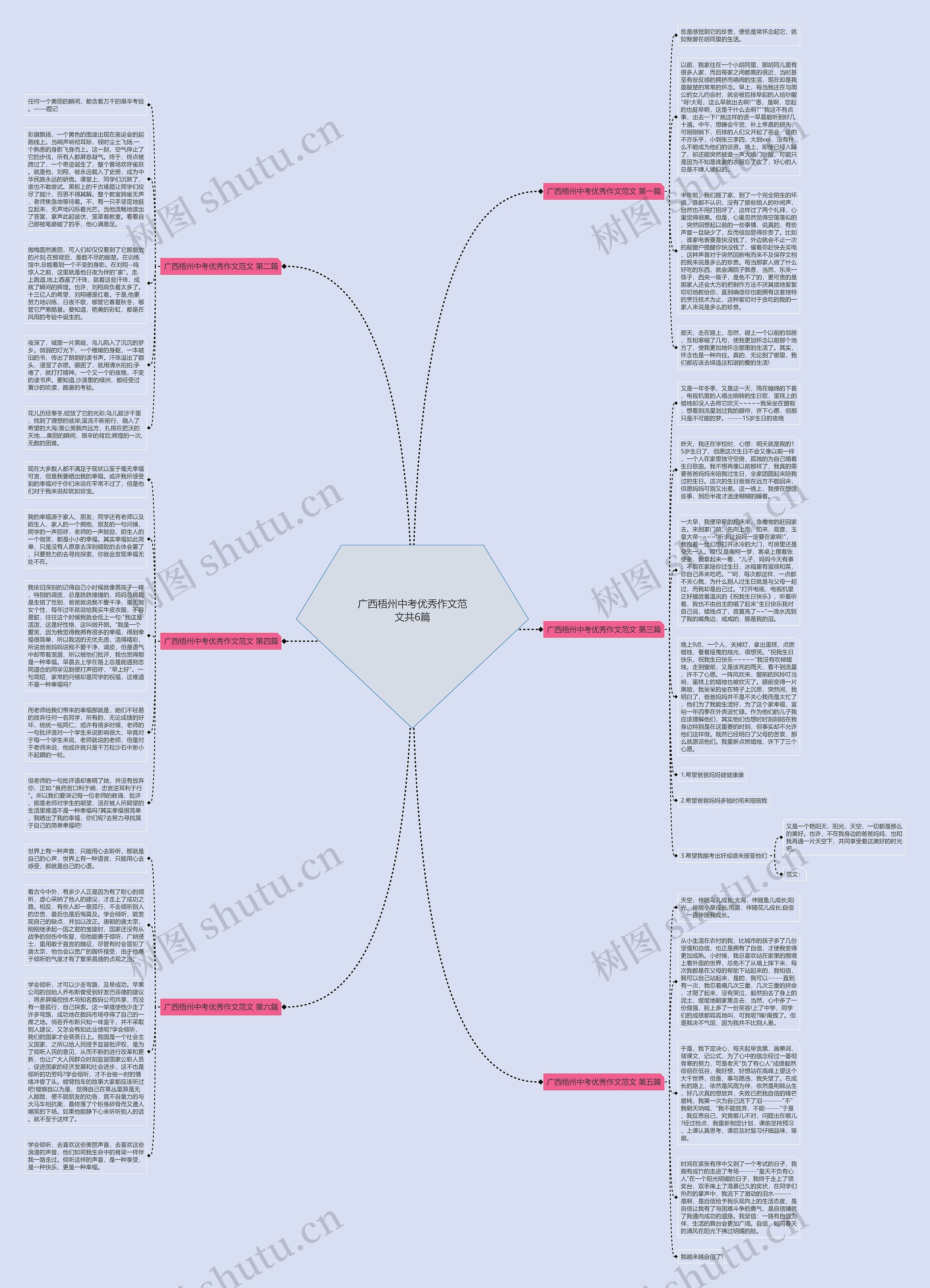 广西梧州中考优秀作文范文共6篇思维导图