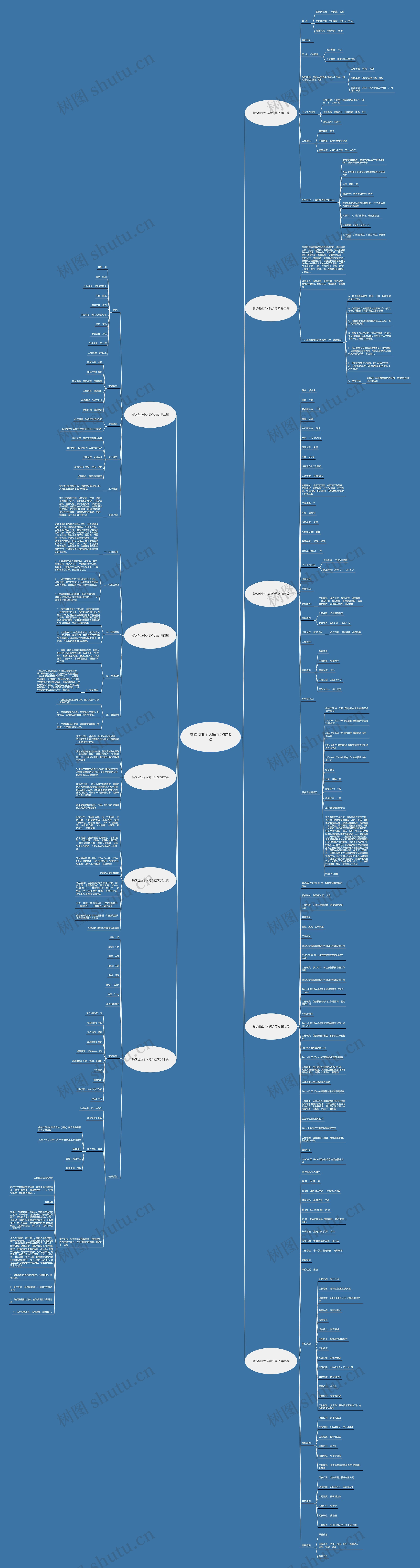 餐饮创业个人简介范文10篇思维导图
