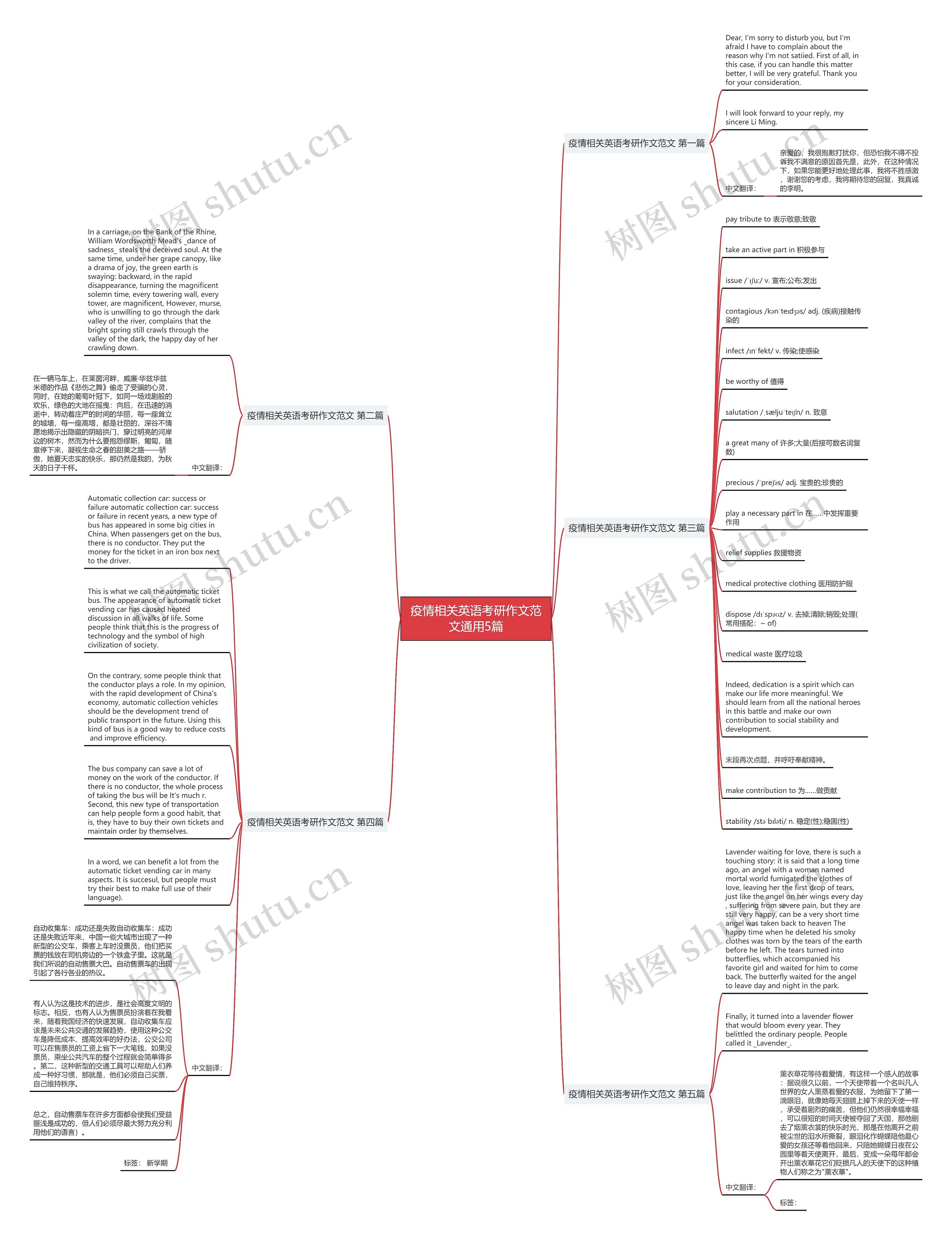 疫情相关英语考研作文范文通用5篇思维导图