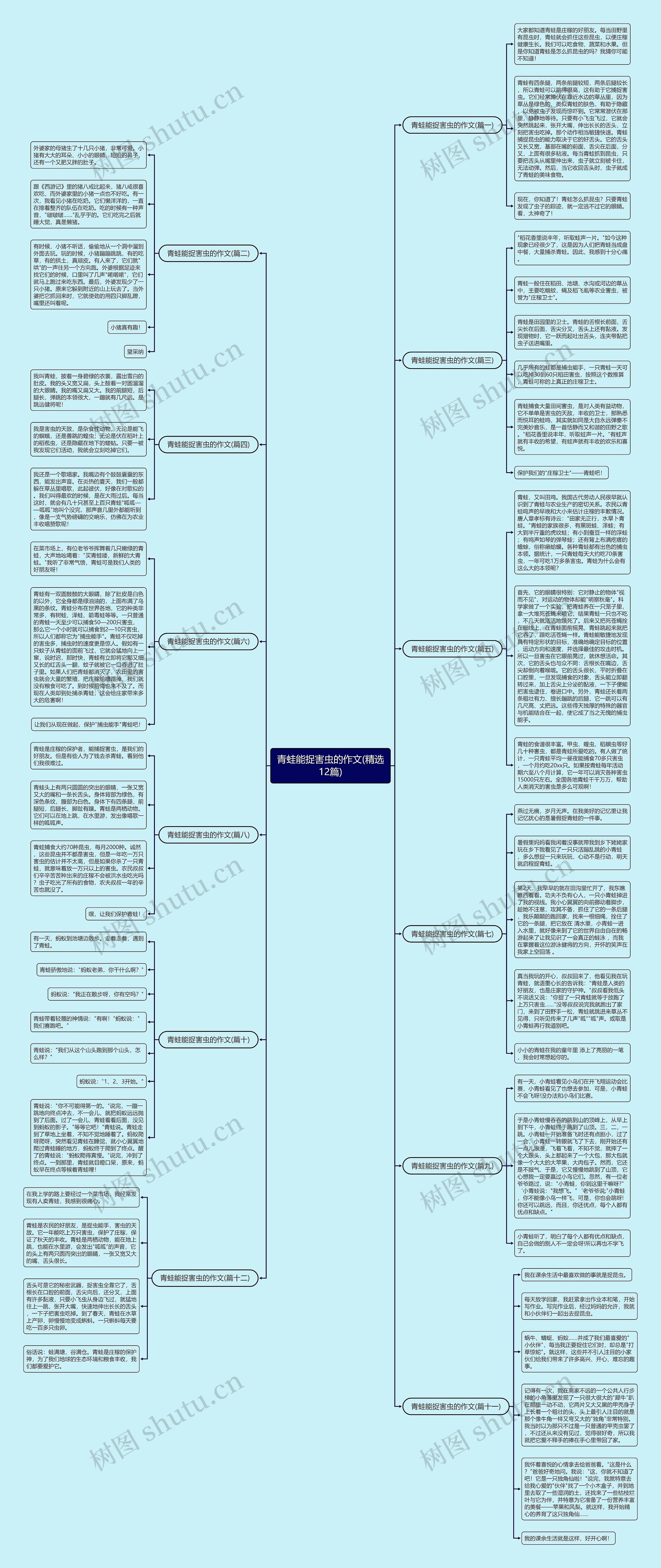 青蛙能捉害虫的作文(精选12篇)思维导图