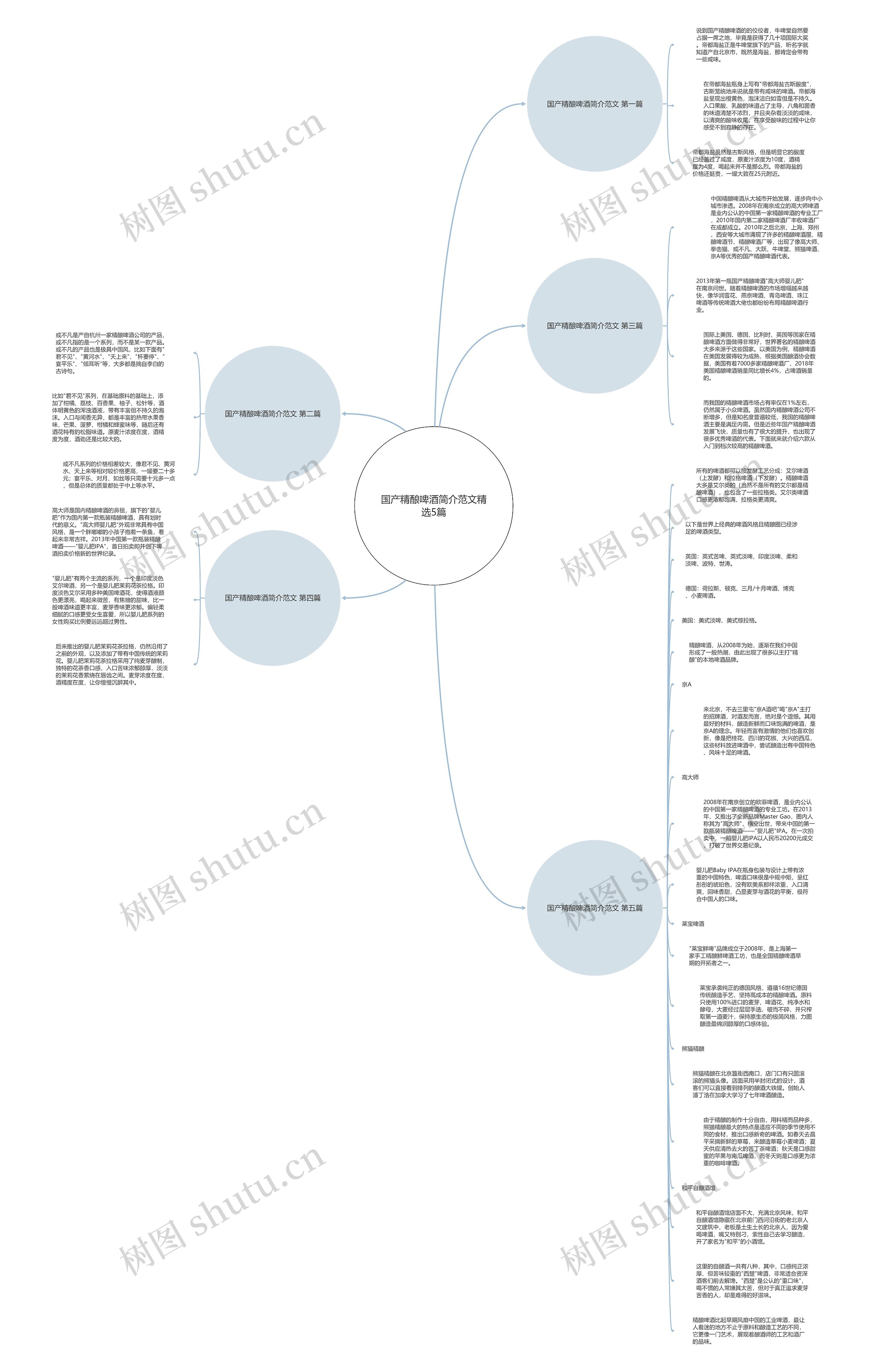 国产精酿啤酒简介范文精选5篇思维导图
