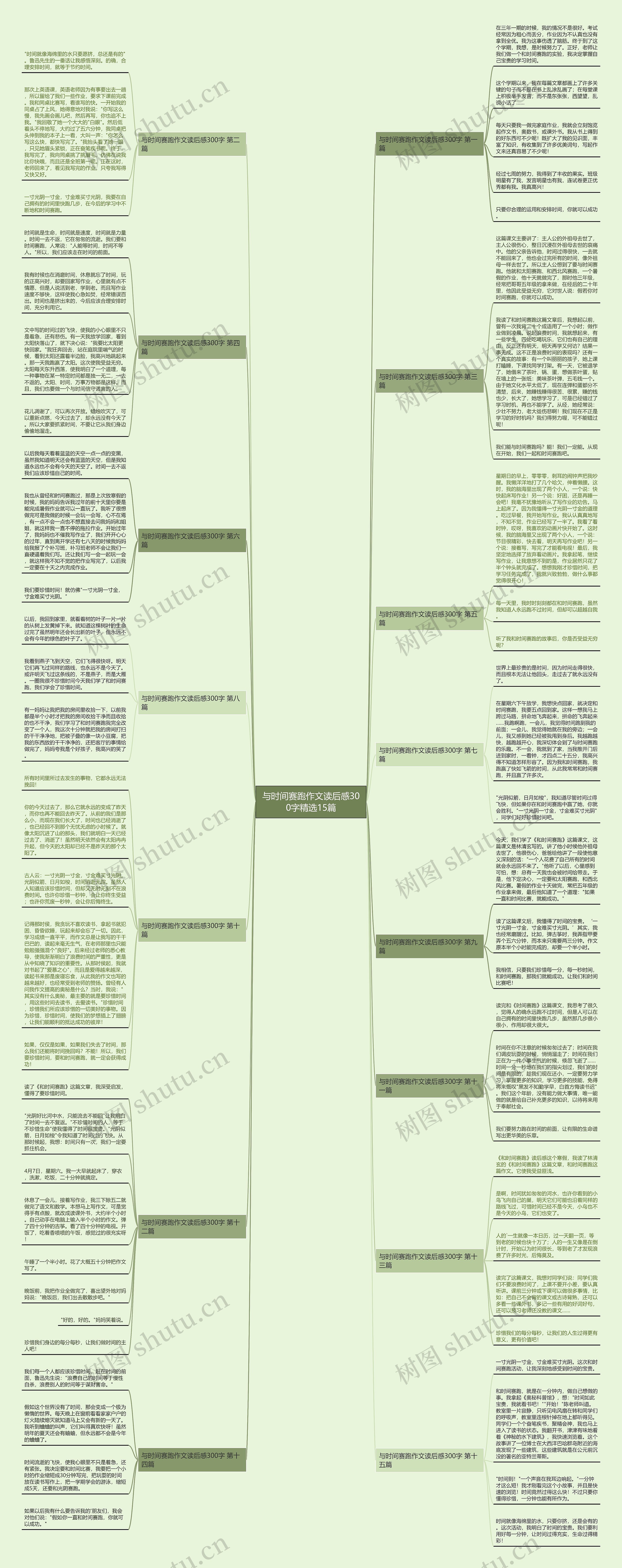 与时间赛跑作文读后感300字精选15篇思维导图