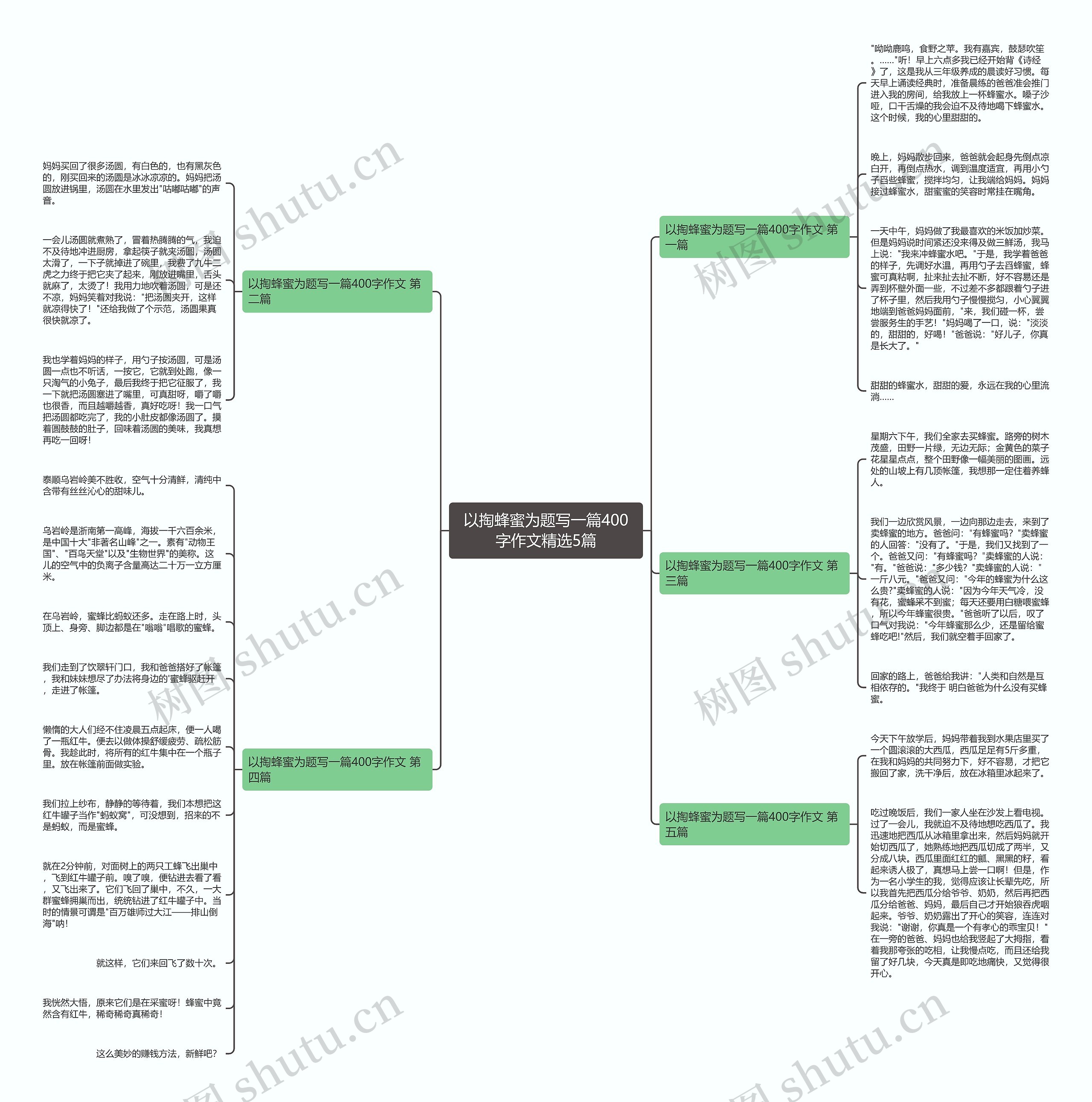 以掏蜂蜜为题写一篇400字作文精选5篇思维导图