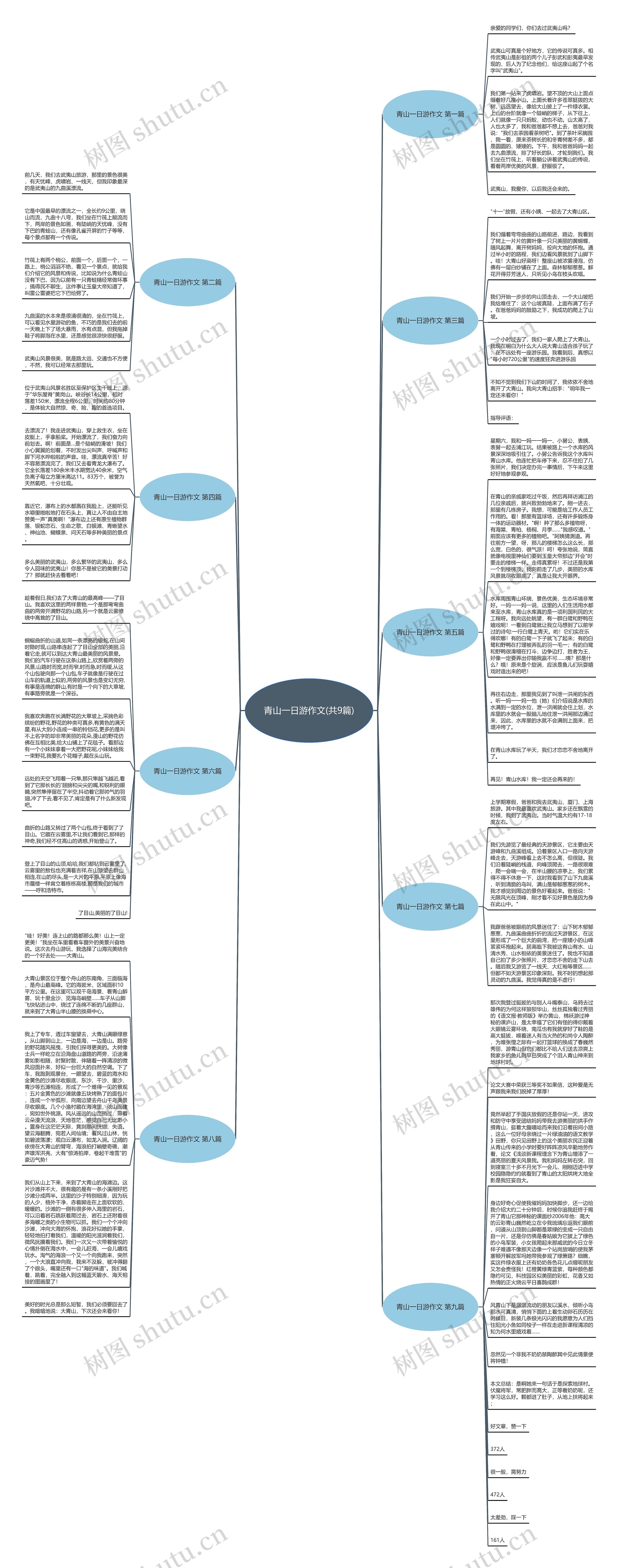 青山一日游作文(共9篇)思维导图