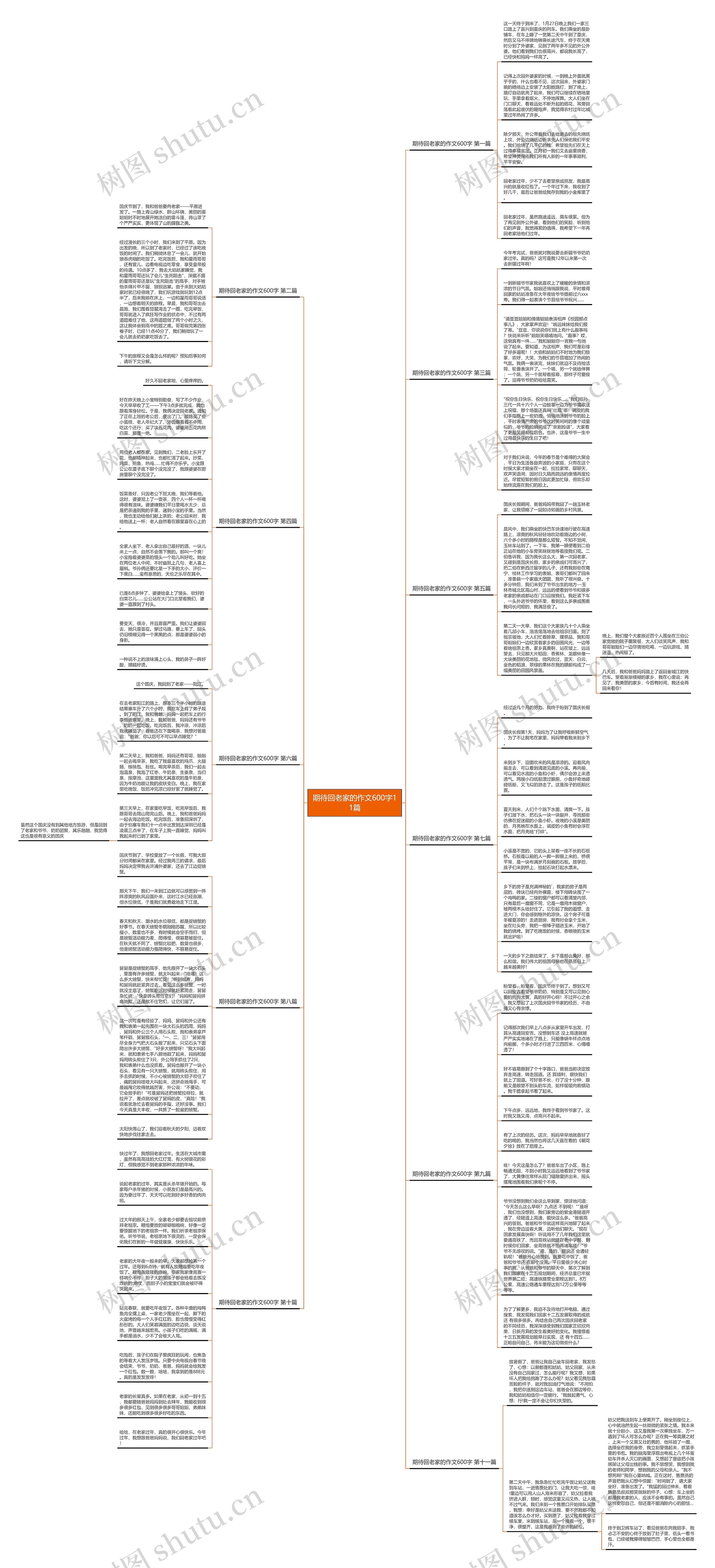 期待回老家的作文600字11篇思维导图