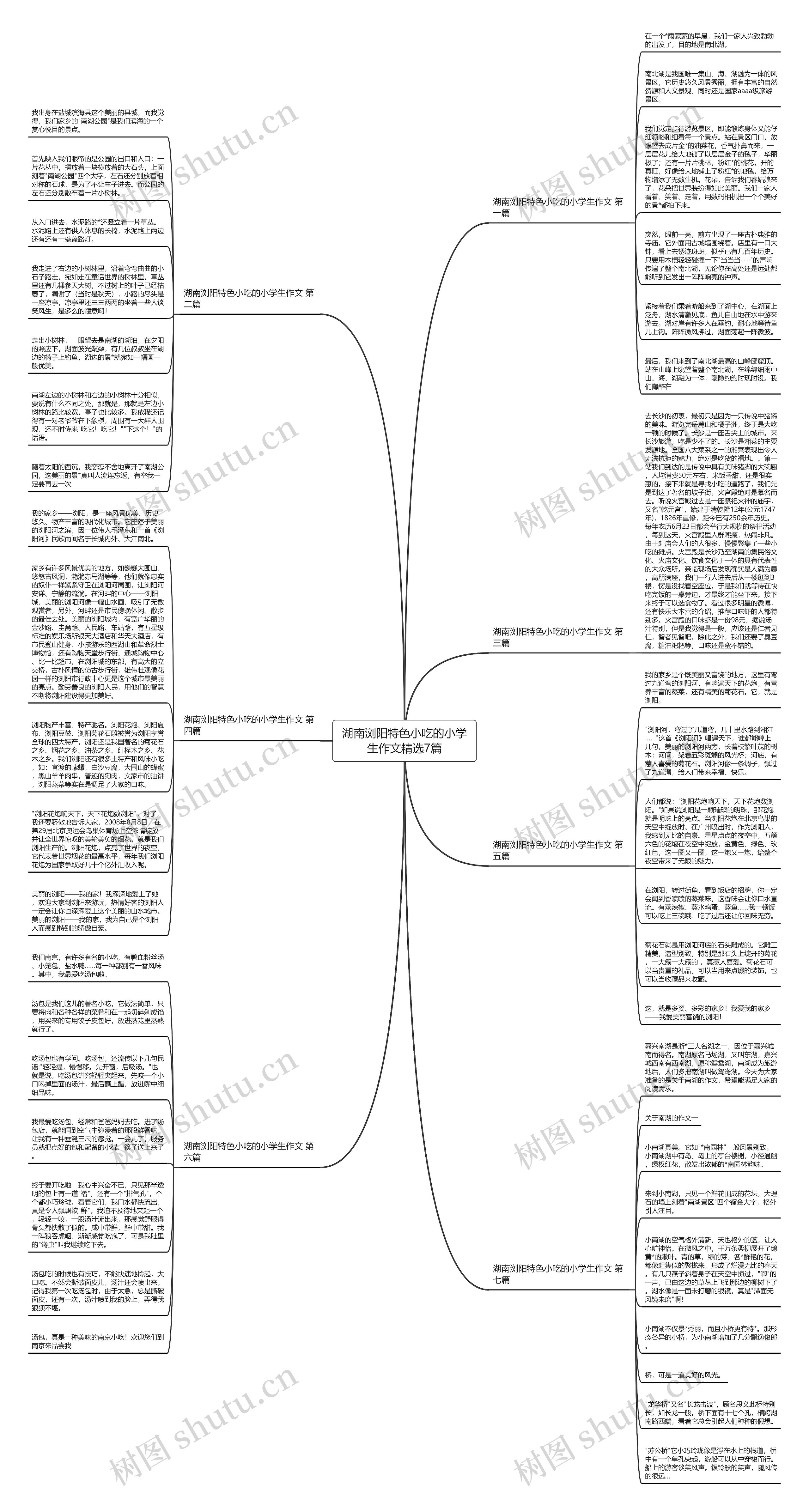 湖南浏阳特色小吃的小学生作文精选7篇思维导图