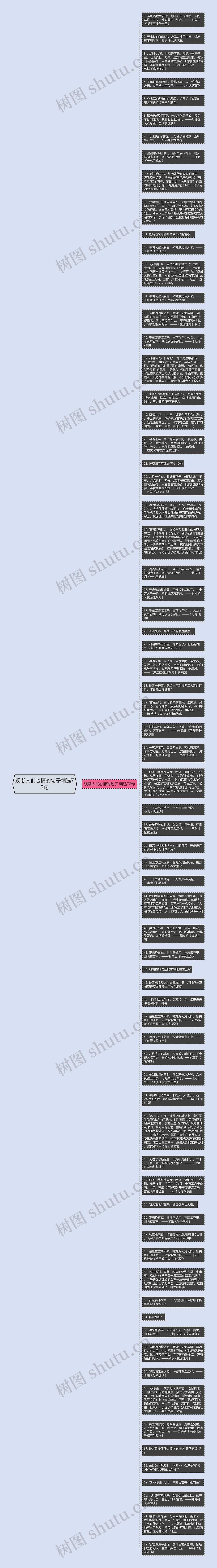 观潮人们心情的句子精选72句思维导图