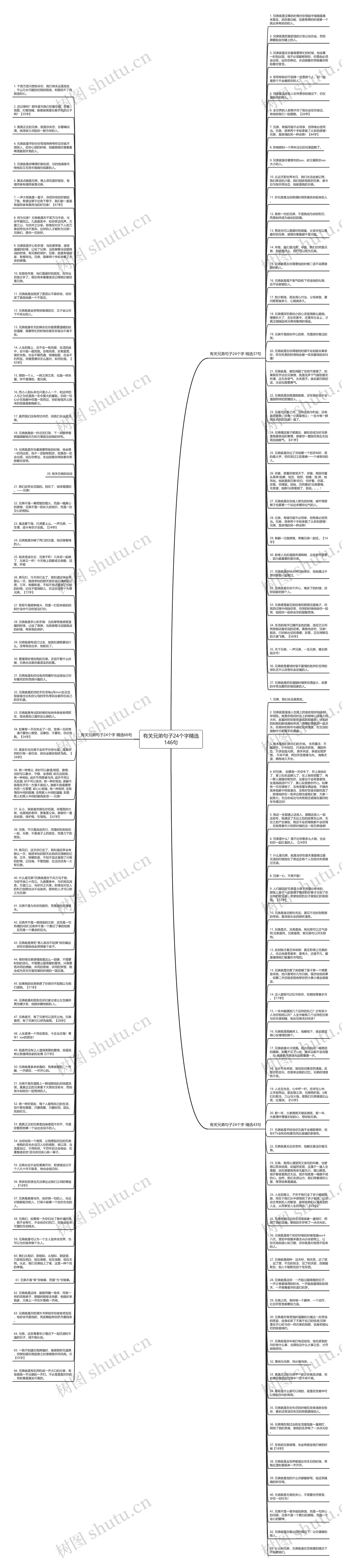 有关兄弟句子24个字精选146句思维导图