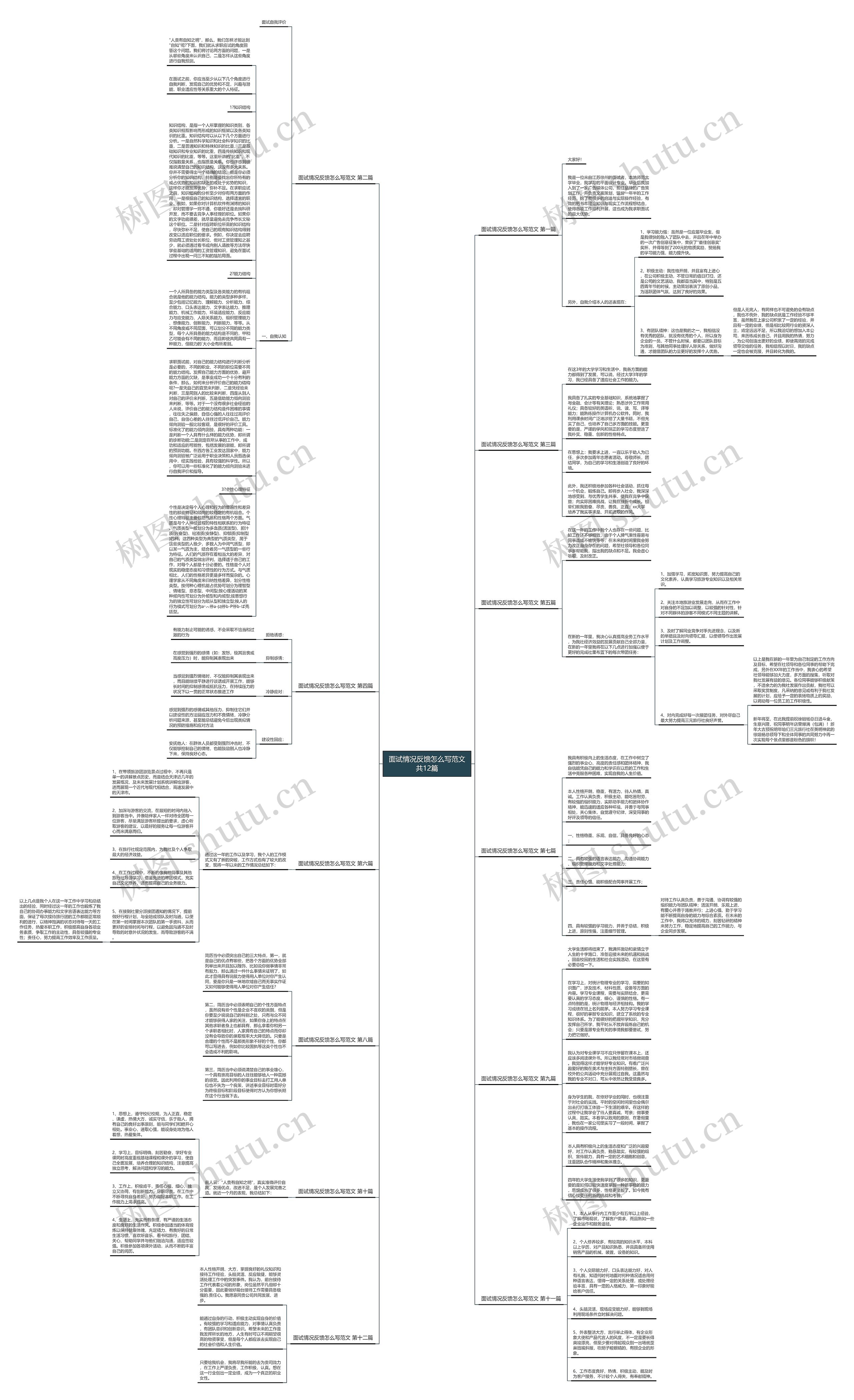 面试情况反馈怎么写范文共12篇思维导图