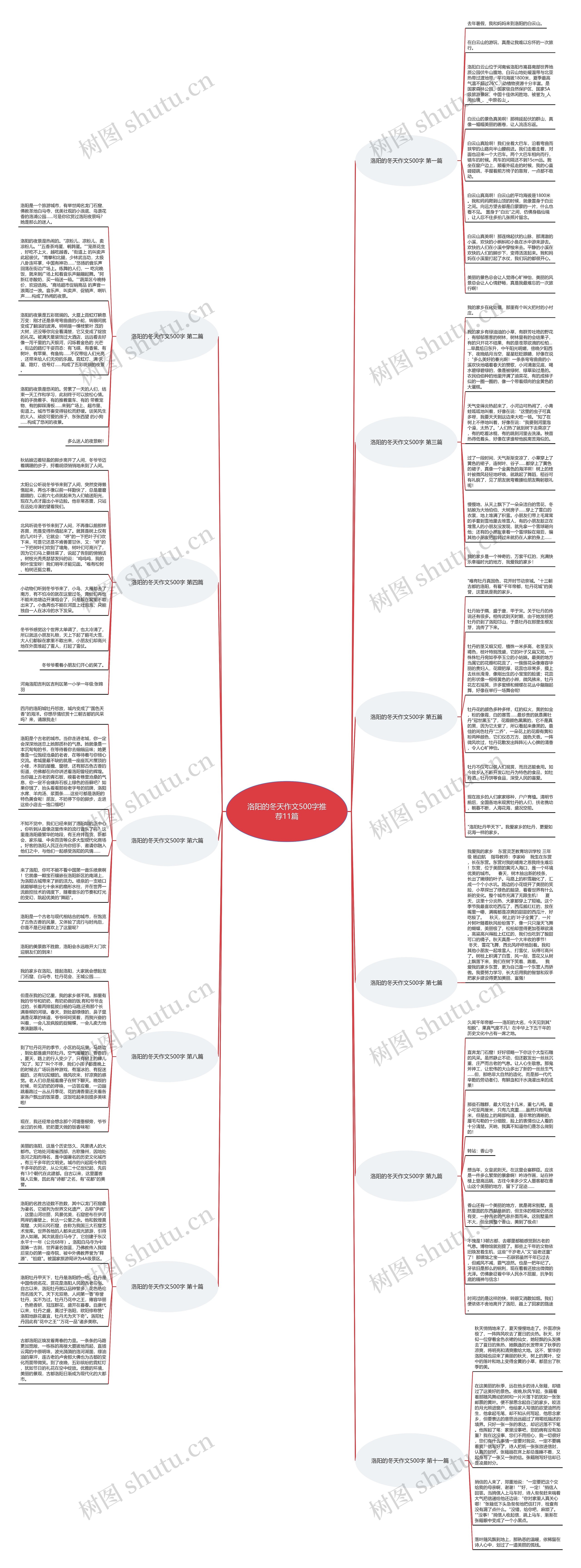 洛阳的冬天作文500字推荐11篇思维导图