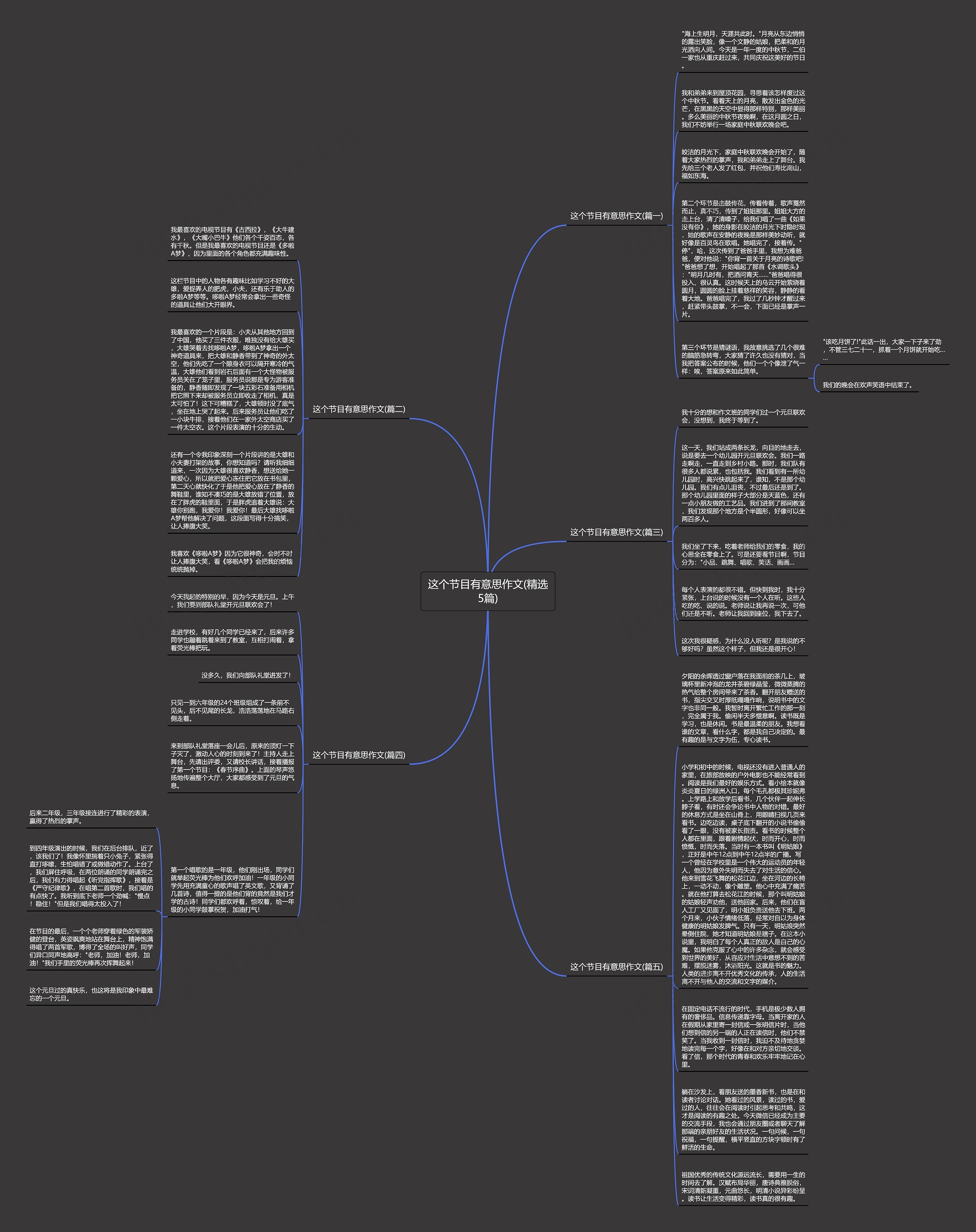 这个节目有意思作文(精选5篇)思维导图