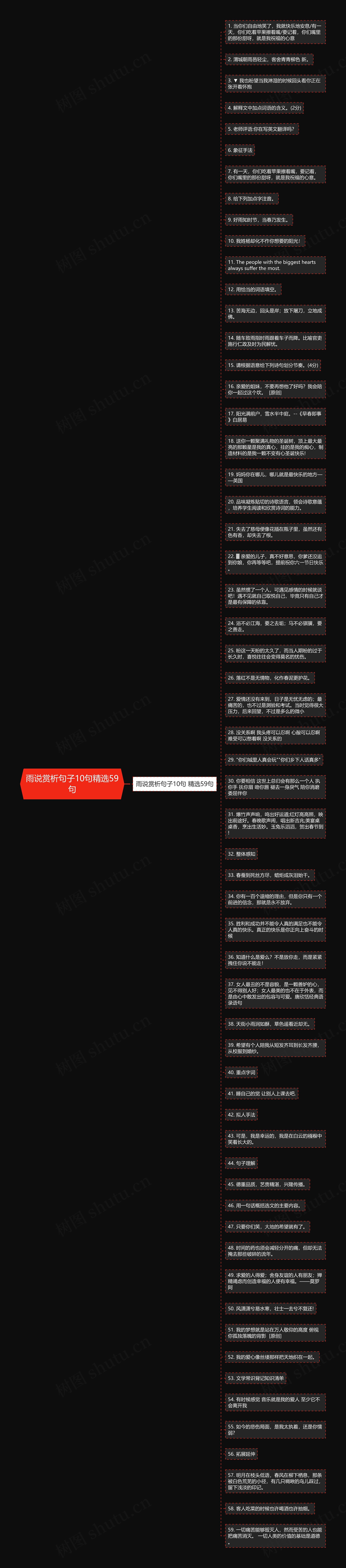 雨说赏析句子10句精选59句思维导图