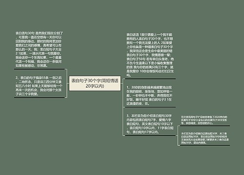 表白句子30个字(简短情话20字以内)