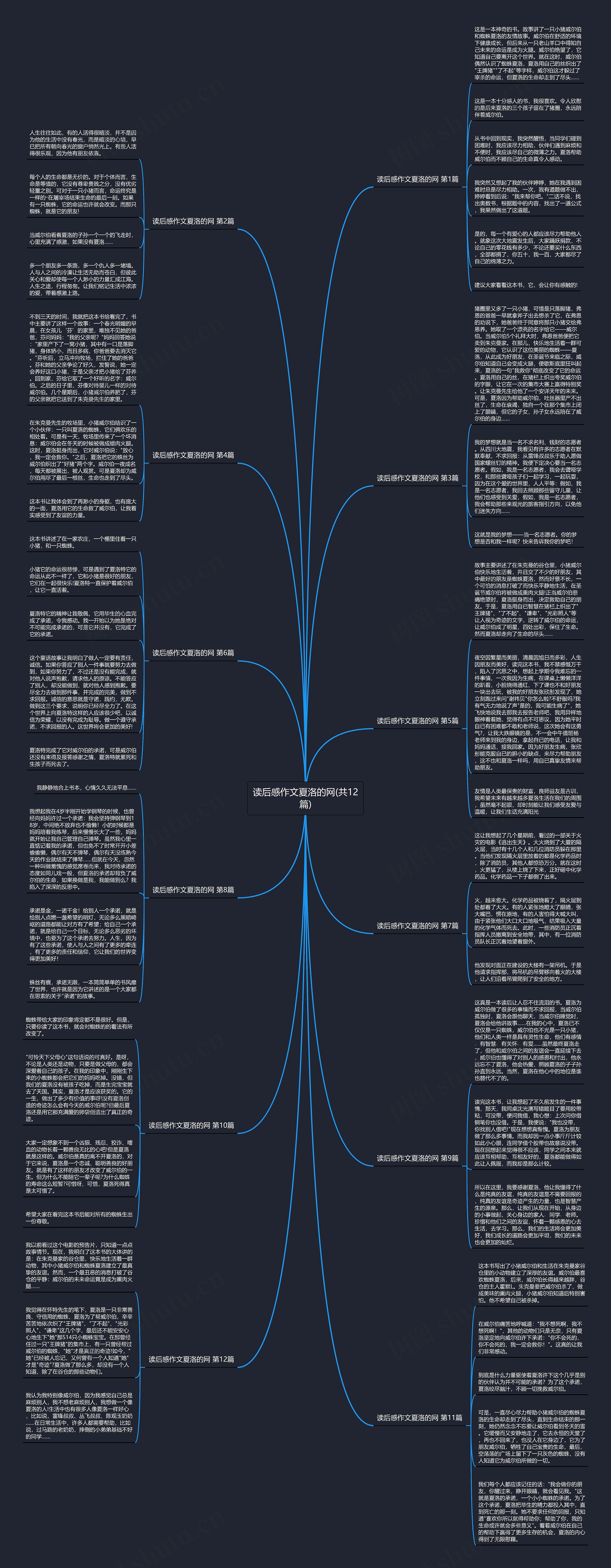 读后感作文夏洛的网(共12篇)思维导图