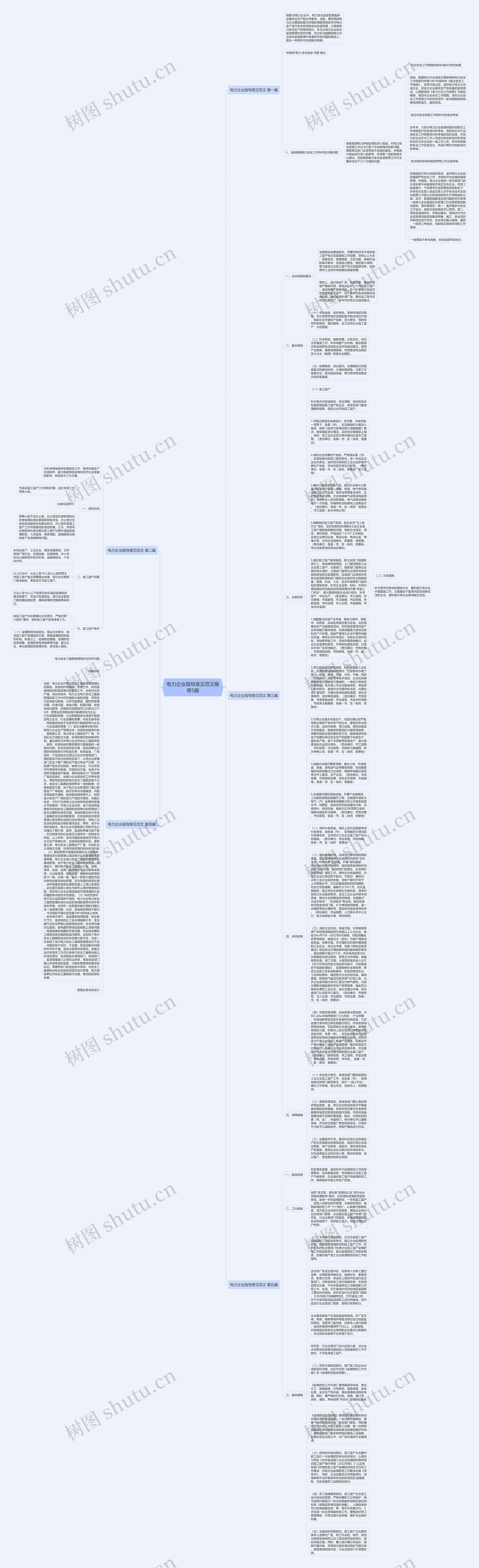 电力企业指导意见范文推荐5篇思维导图