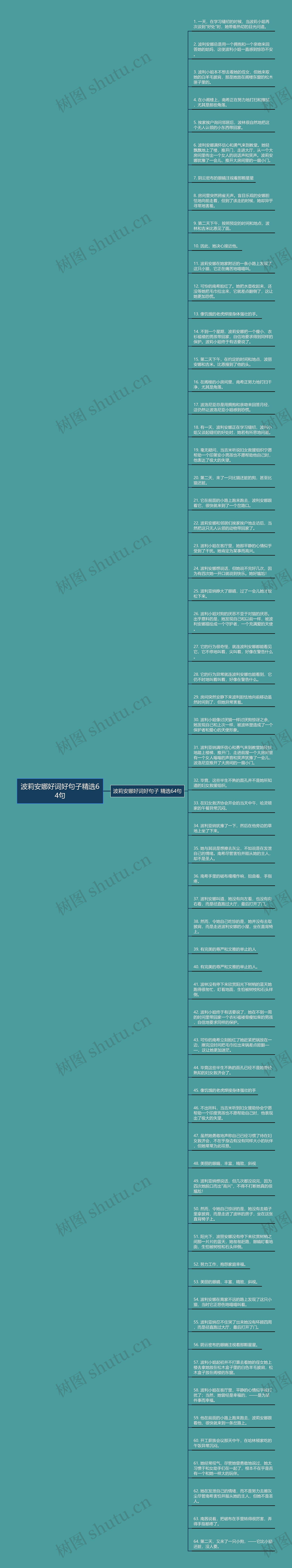 波莉安娜好词好句子精选64句思维导图