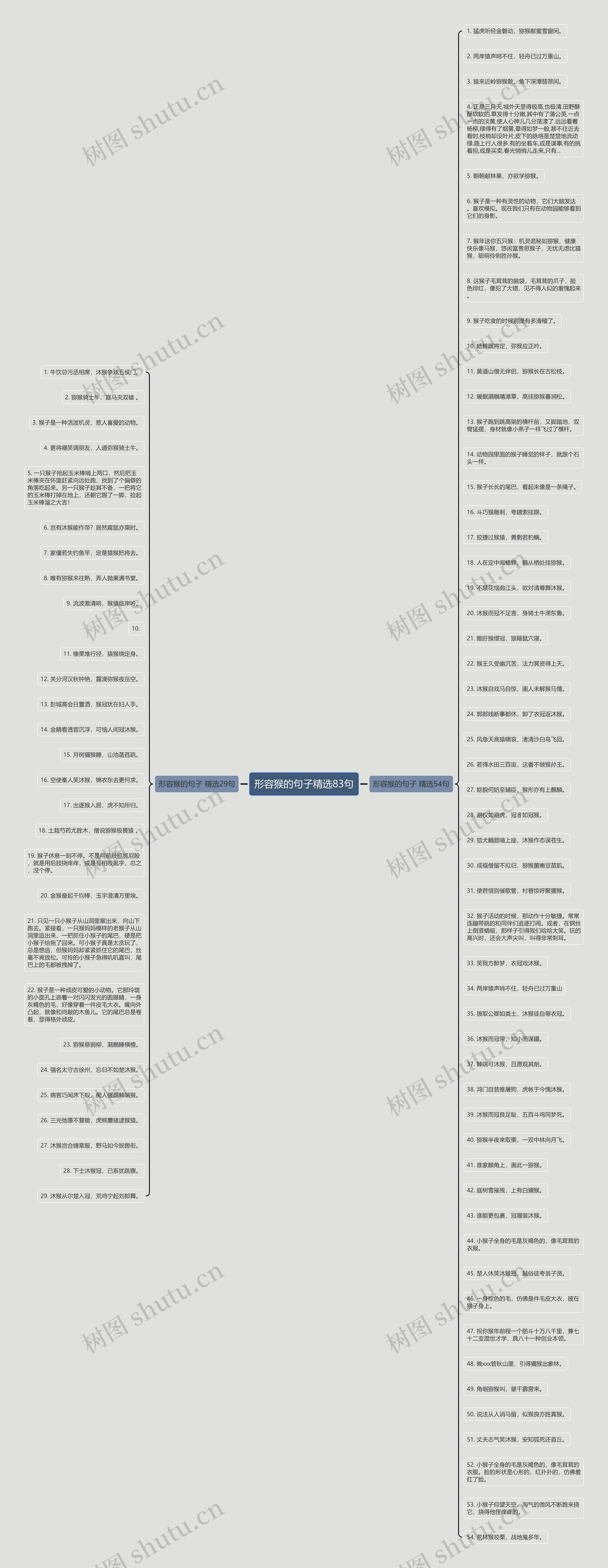 形容猴的句子精选83句思维导图