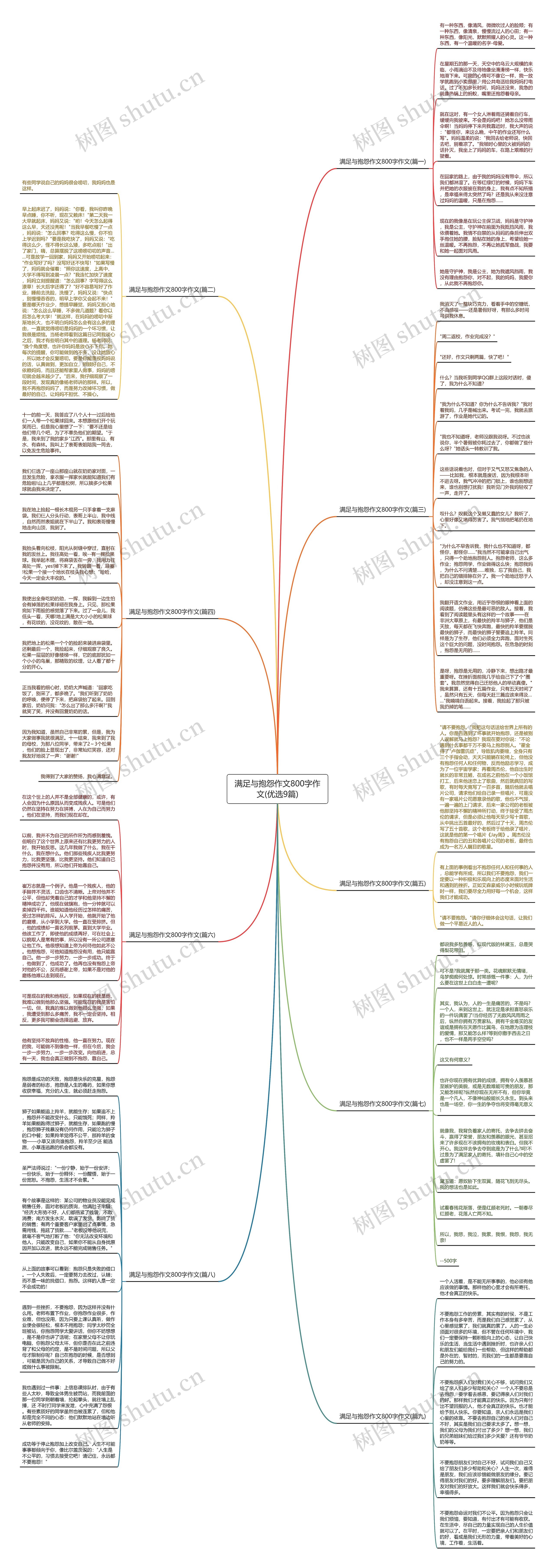 满足与抱怨作文800字作文(优选9篇)思维导图