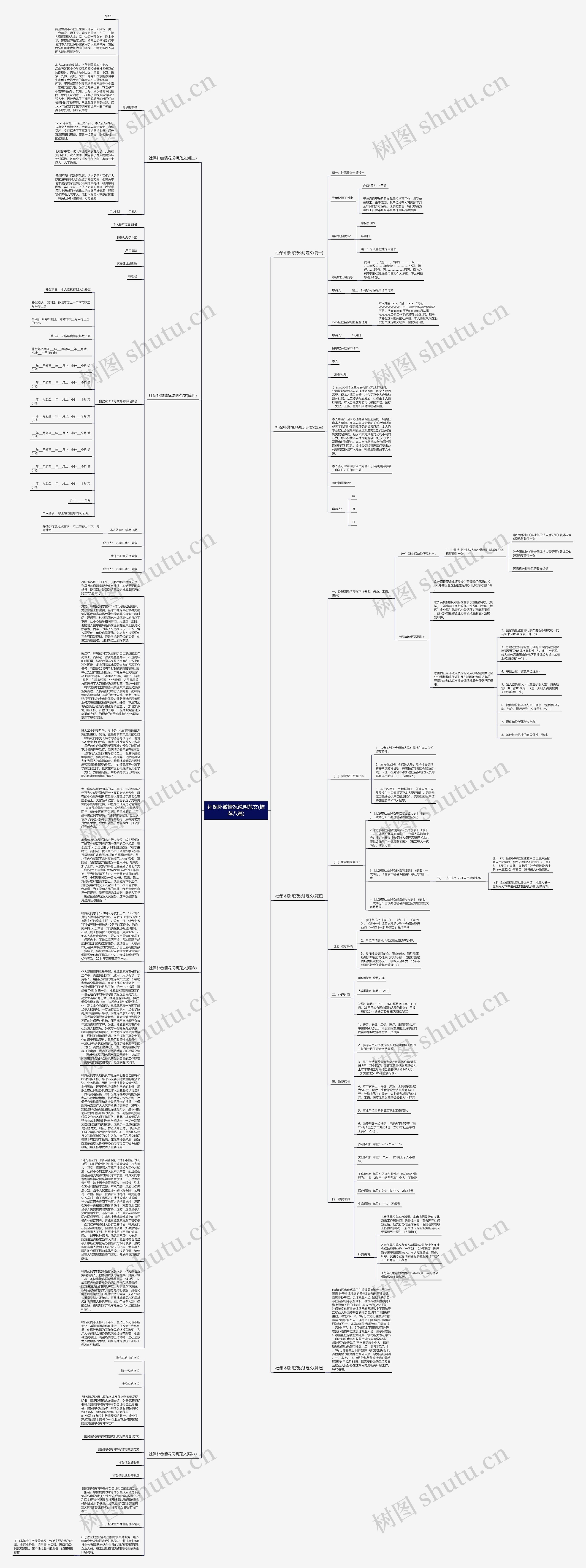 社保补缴情况说明范文(推荐八篇)思维导图