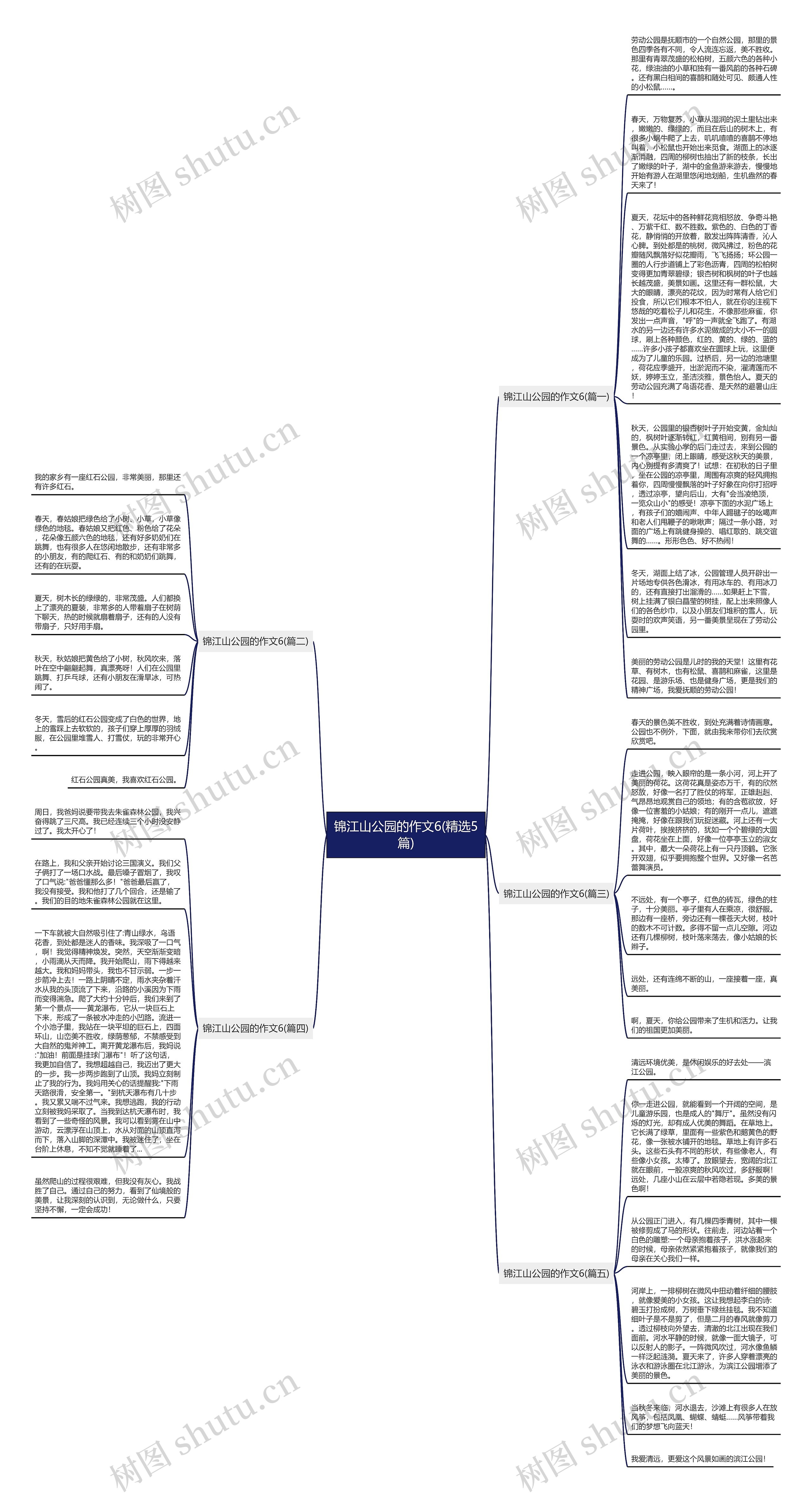 锦江山公园的作文6(精选5篇)思维导图