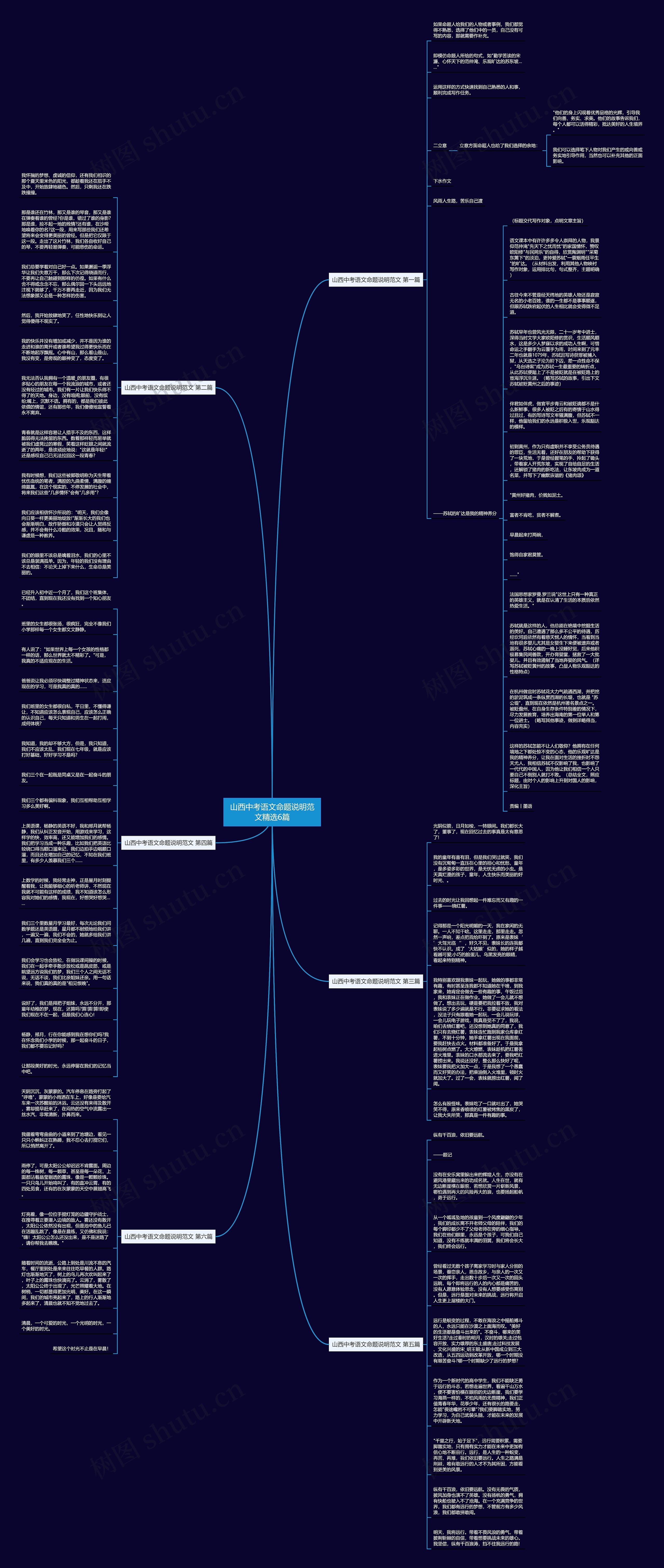山西中考语文命题说明范文精选6篇思维导图