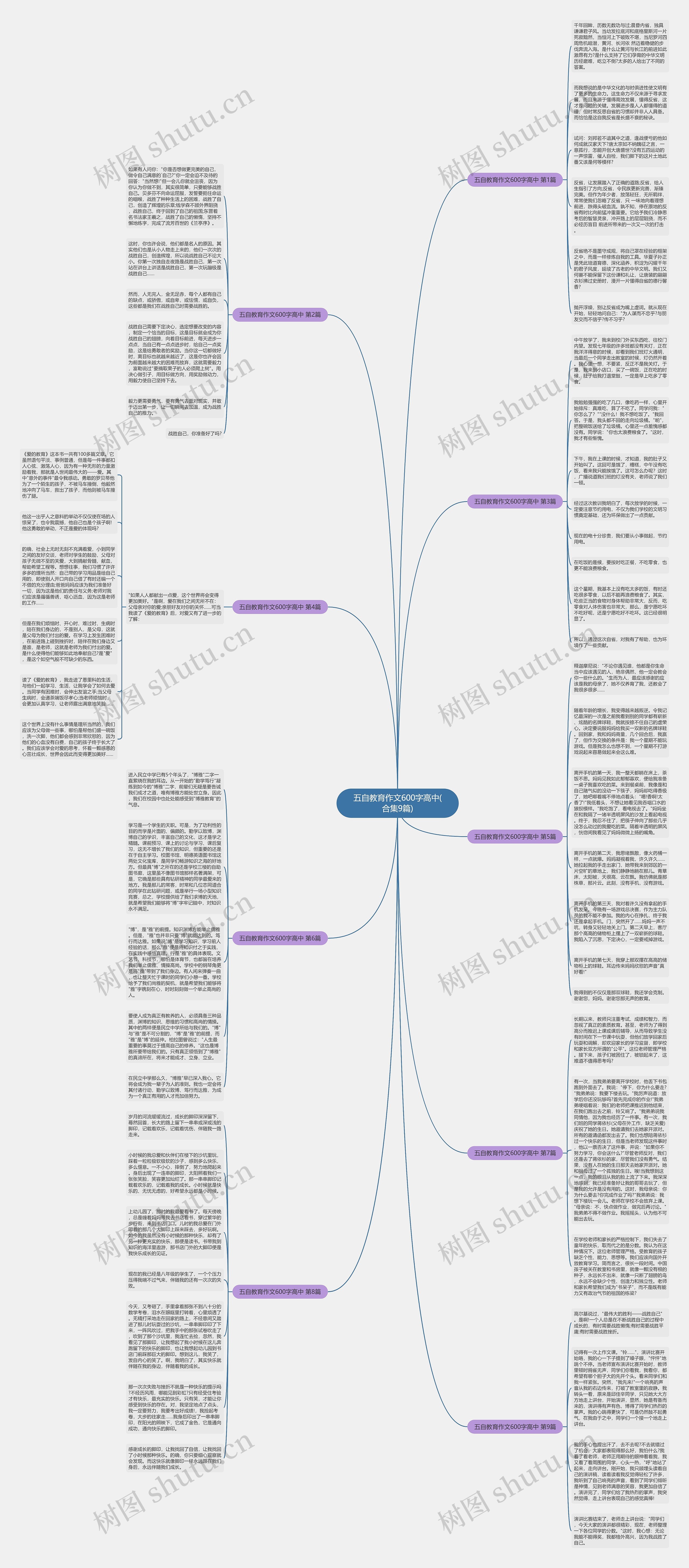 五自教育作文600字高中(合集9篇)思维导图
