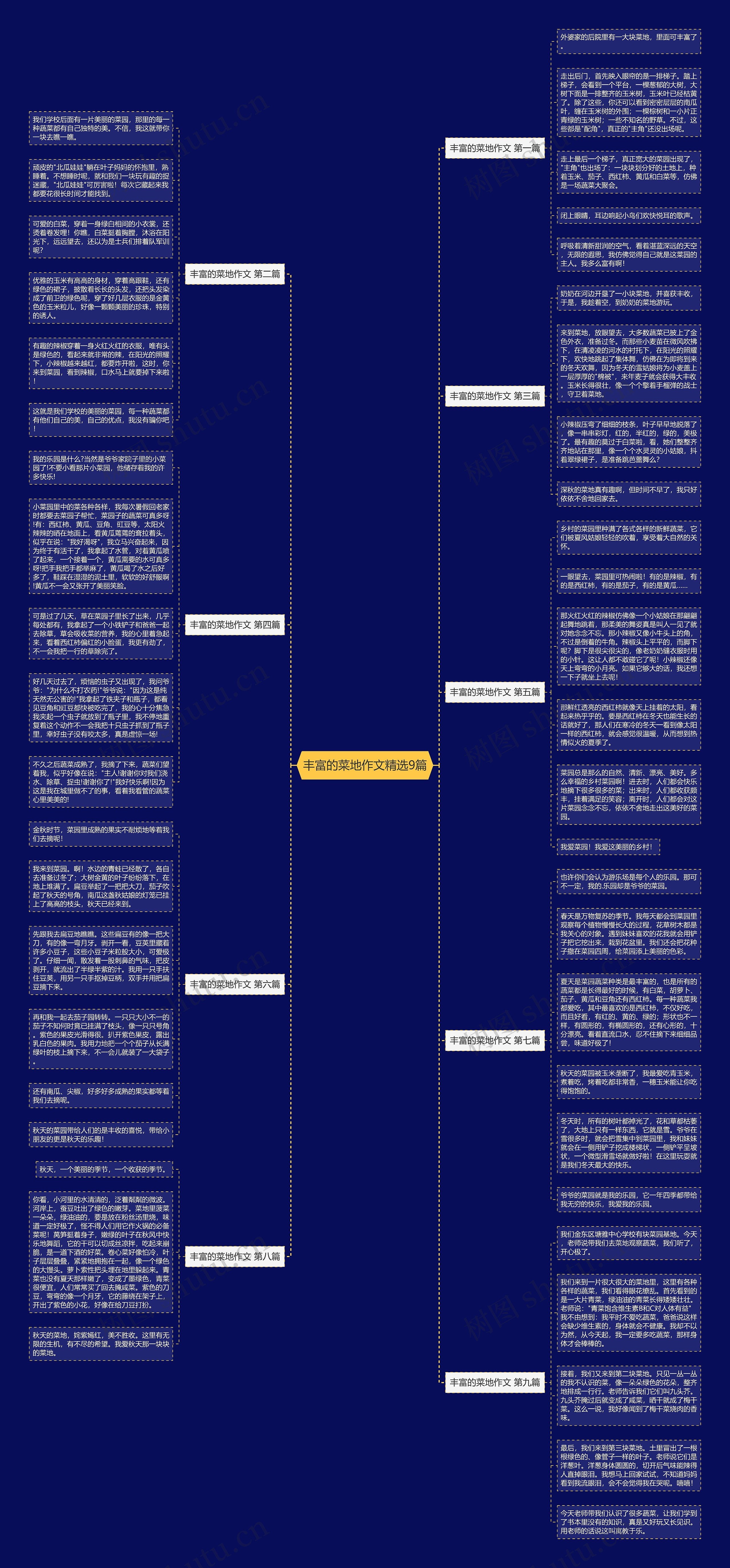 丰富的菜地作文精选9篇思维导图