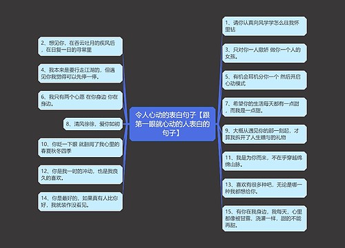 令人心动的表白句子【跟第一眼就心动的人表白的句子】