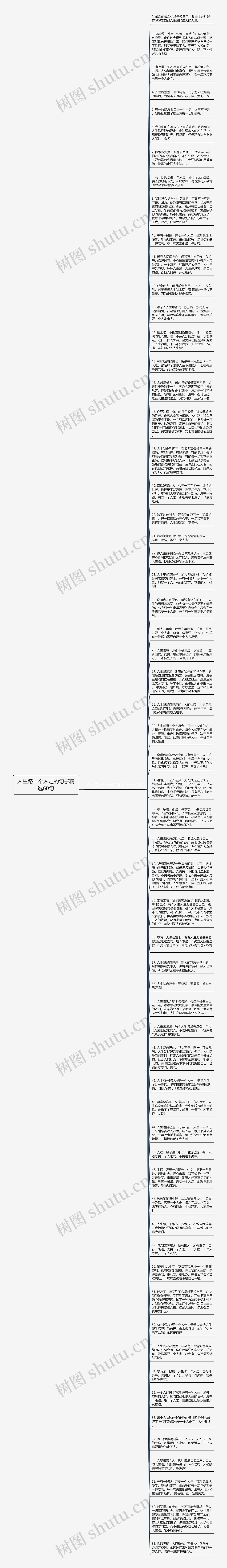 人生路一个人走的句子精选60句