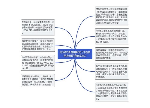 钓鱼发说说幽默句子(适合朋友圈钓鱼的说说)