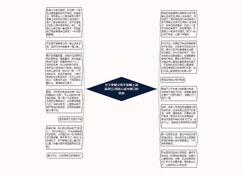 关于孝顺父母不是嘴上说说而已,用别人成当借口的信息