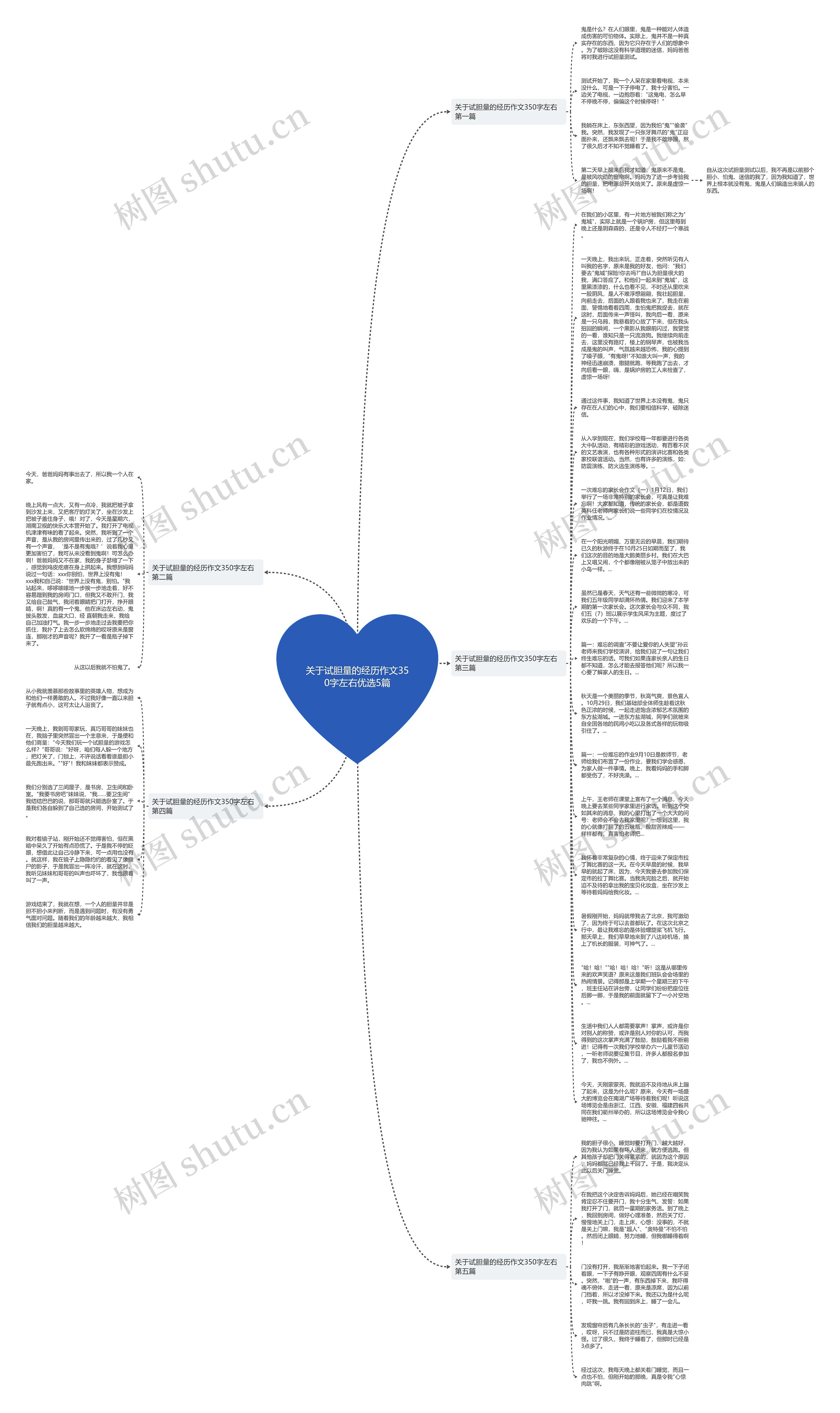 关于试胆量的经历作文350字左右优选5篇思维导图