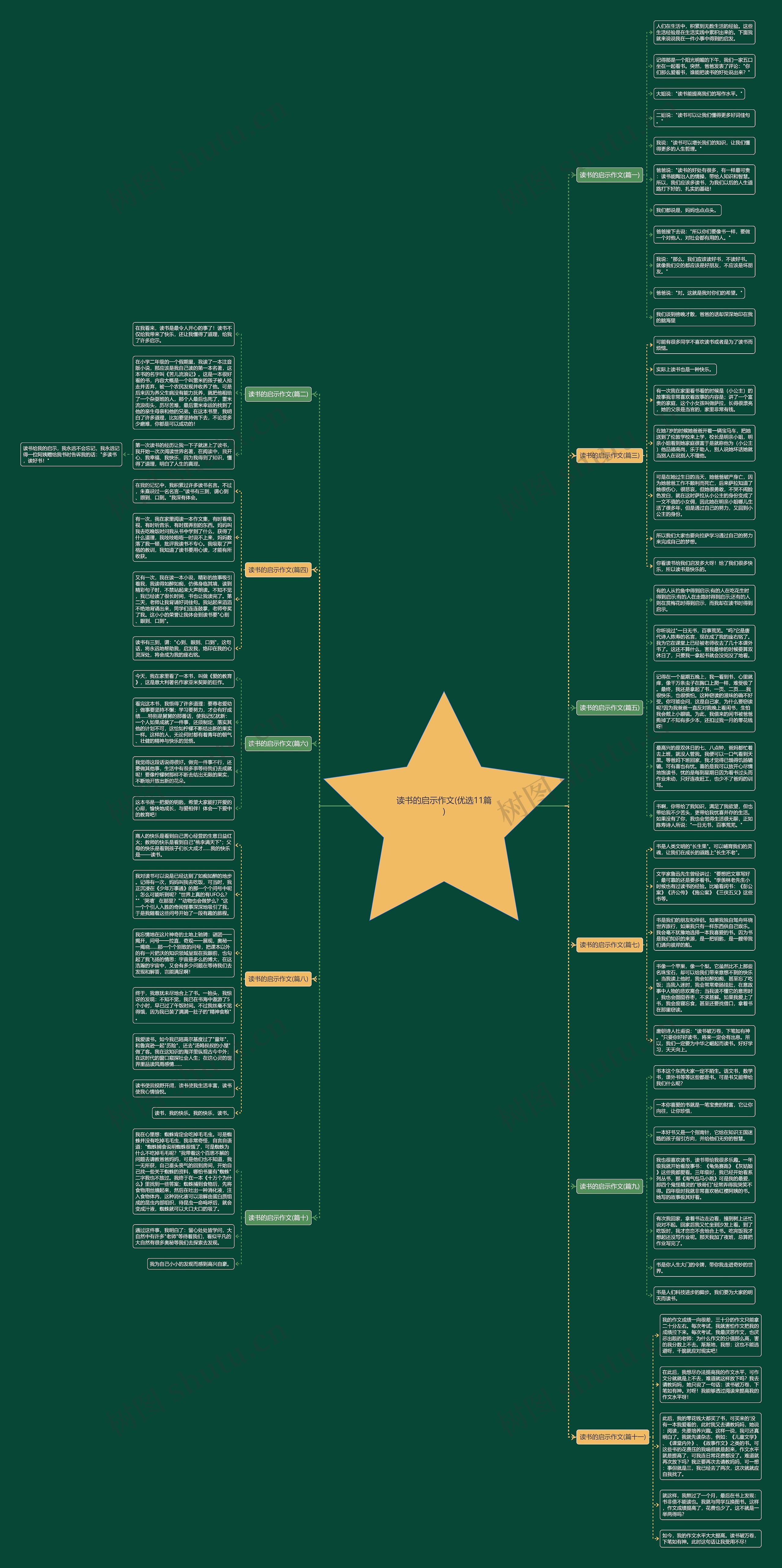读书的启示作文(优选11篇)思维导图