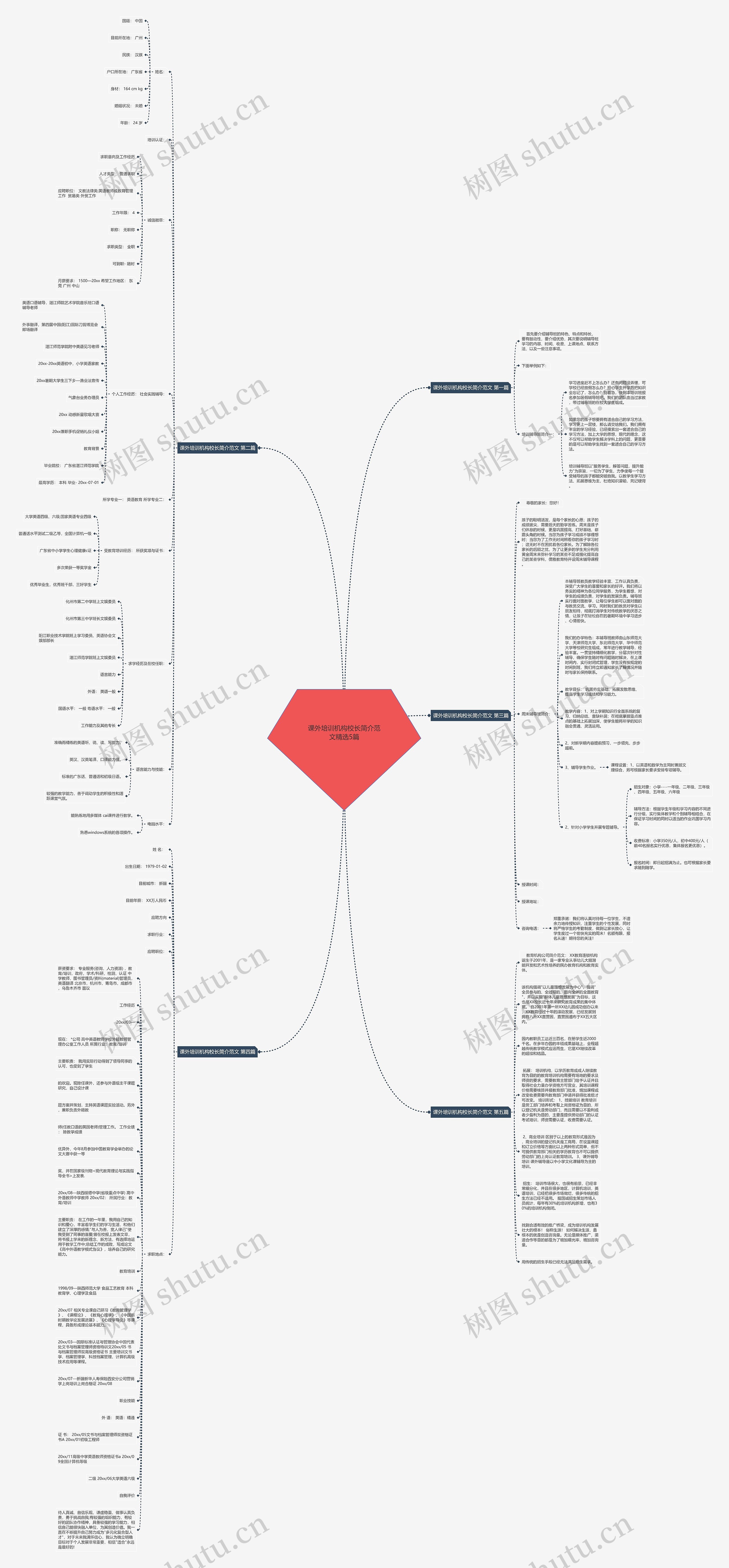 课外培训机构校长简介范文精选5篇思维导图