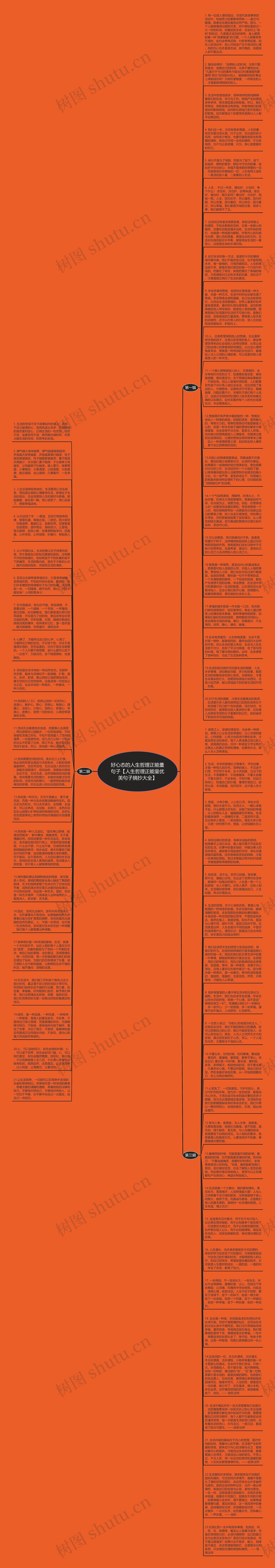 好心态的人生哲理正能量句子【人生哲理正能量优美句子摘抄大全】思维导图