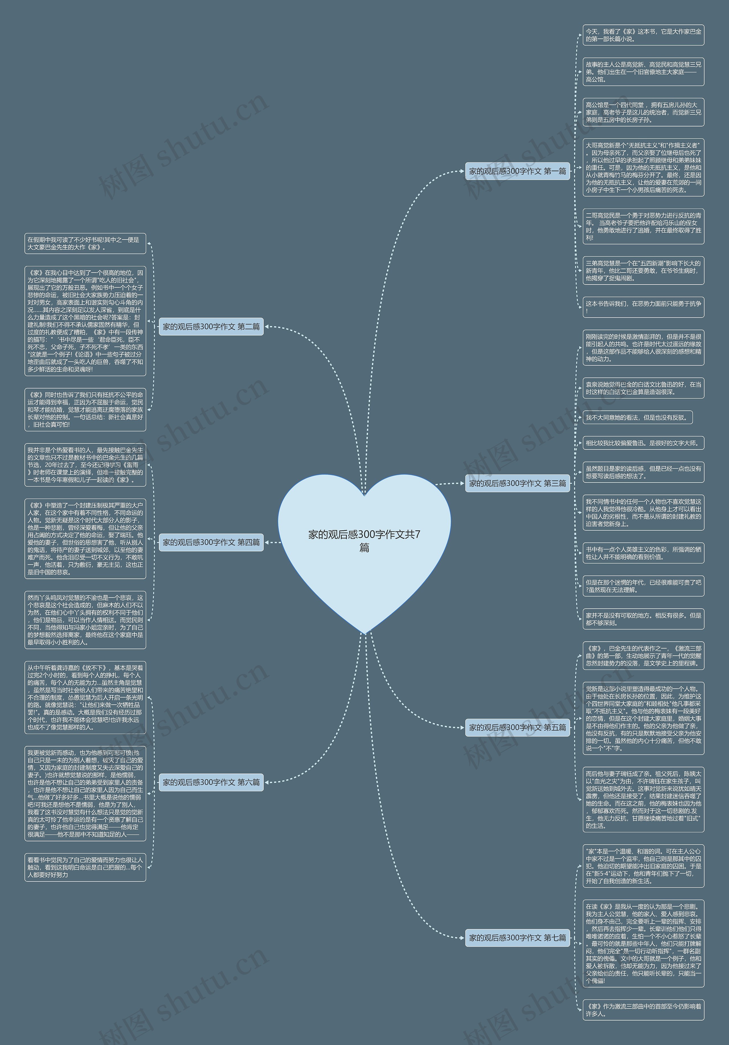 家的观后感300字作文共7篇思维导图