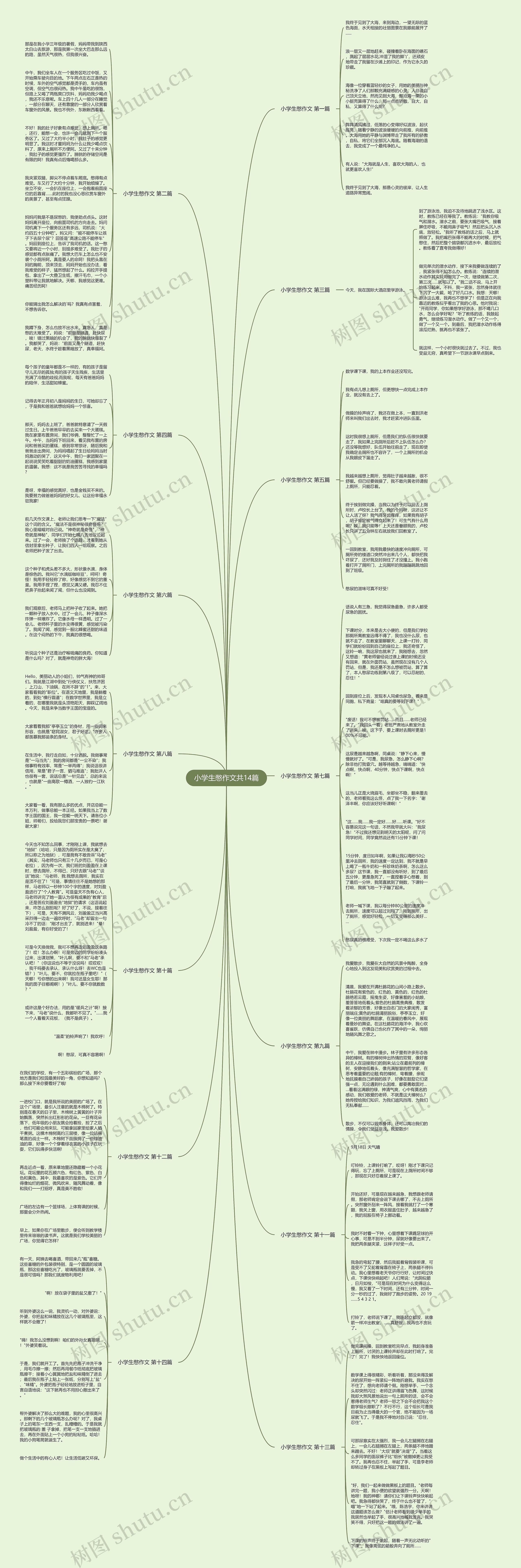 小学生憋作文共14篇思维导图