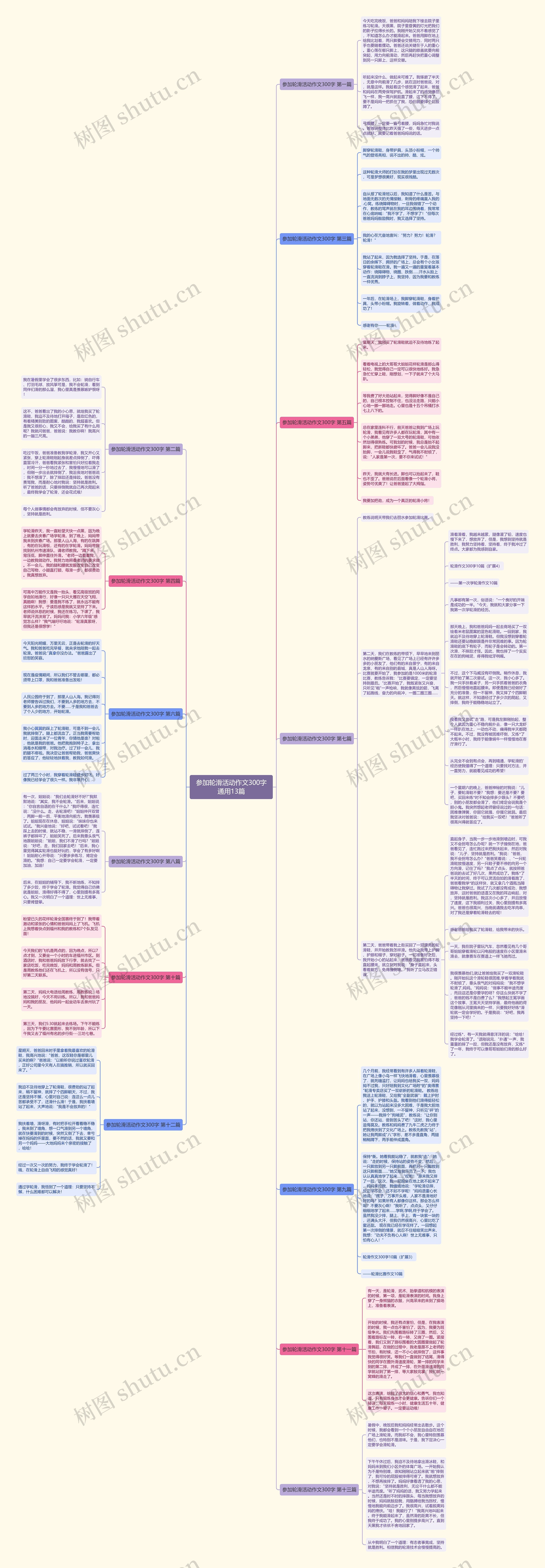 参加轮滑活动作文300字通用13篇思维导图