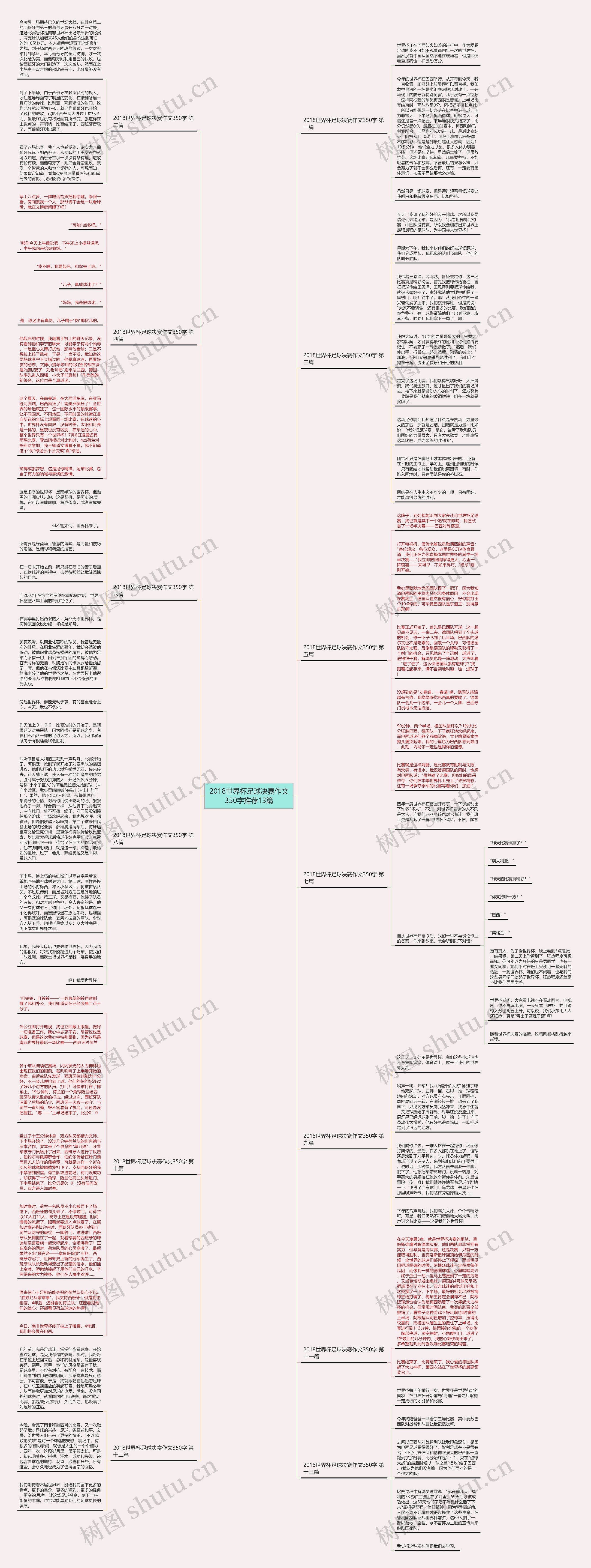 2018世界杯足球决赛作文350字推荐13篇思维导图