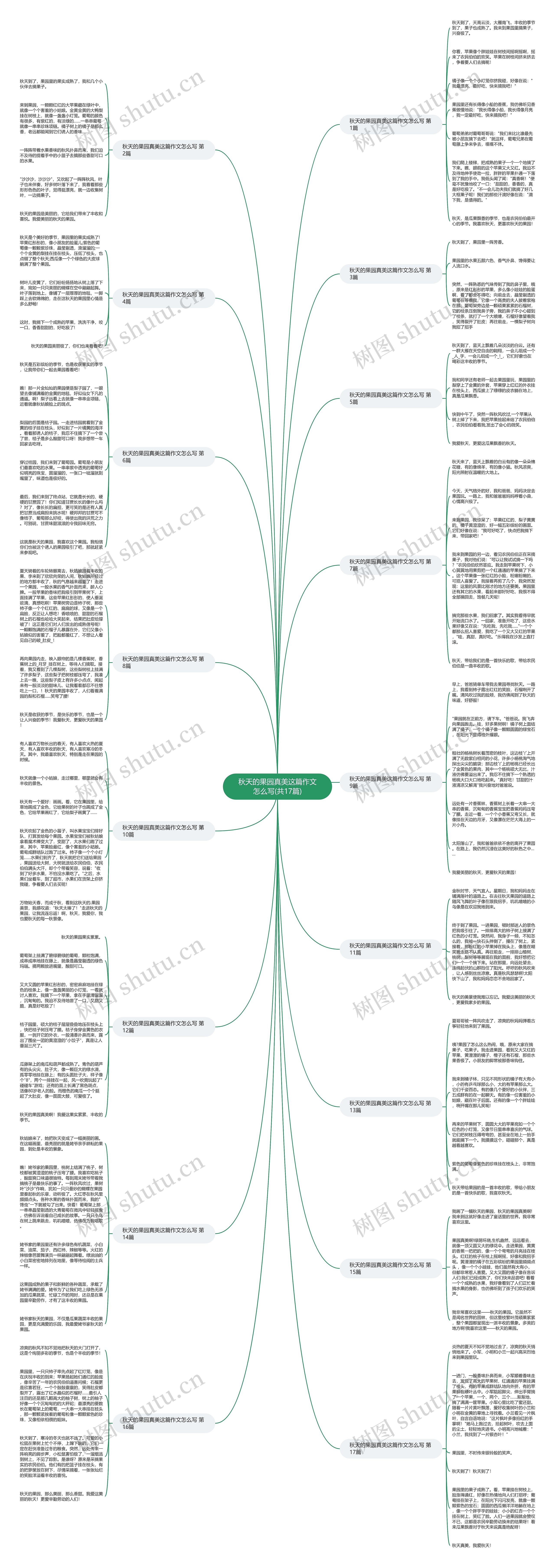 秋天的果园真美这篇作文怎么写(共17篇)思维导图