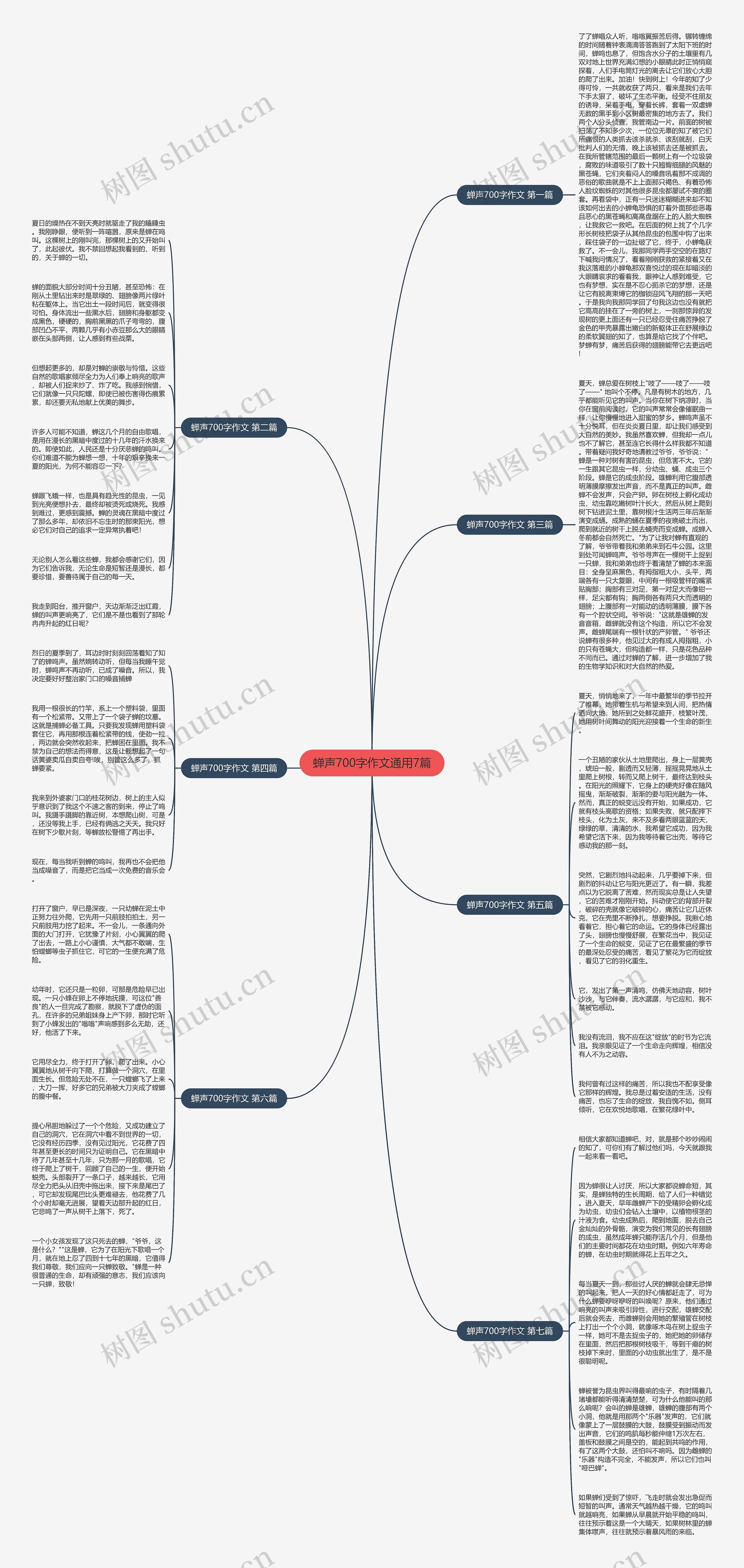 蝉声700字作文通用7篇思维导图