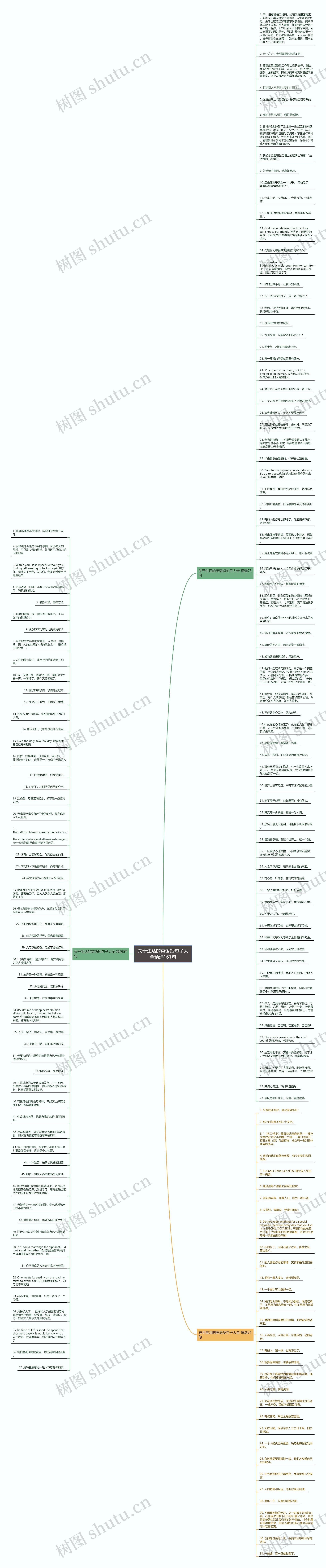 关于生活的英语短句子大全精选161句思维导图